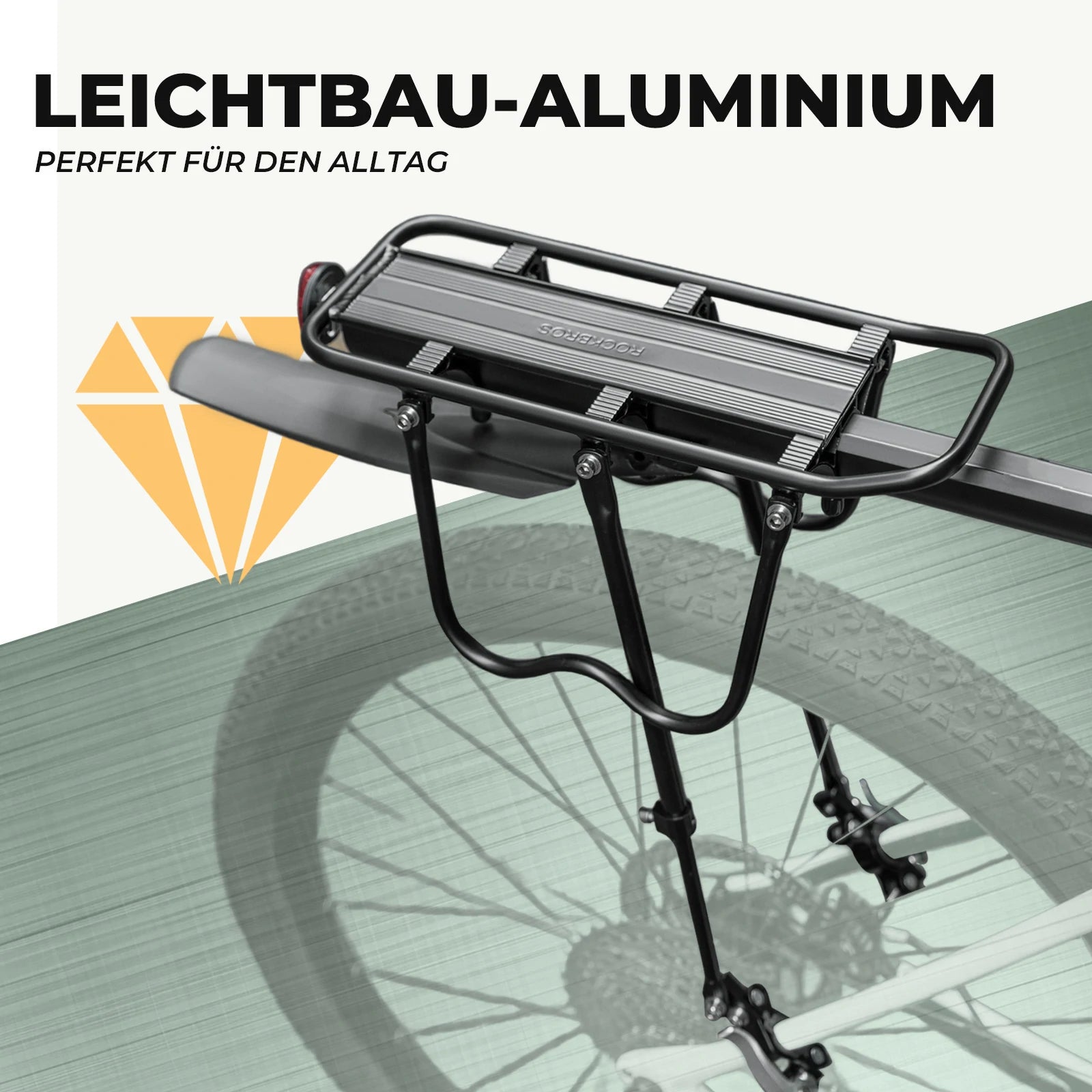 Tilbehør - Bagagebærer - RockBros Bagagebærer Alu m. Reflektor og Skærm 24"-29"
