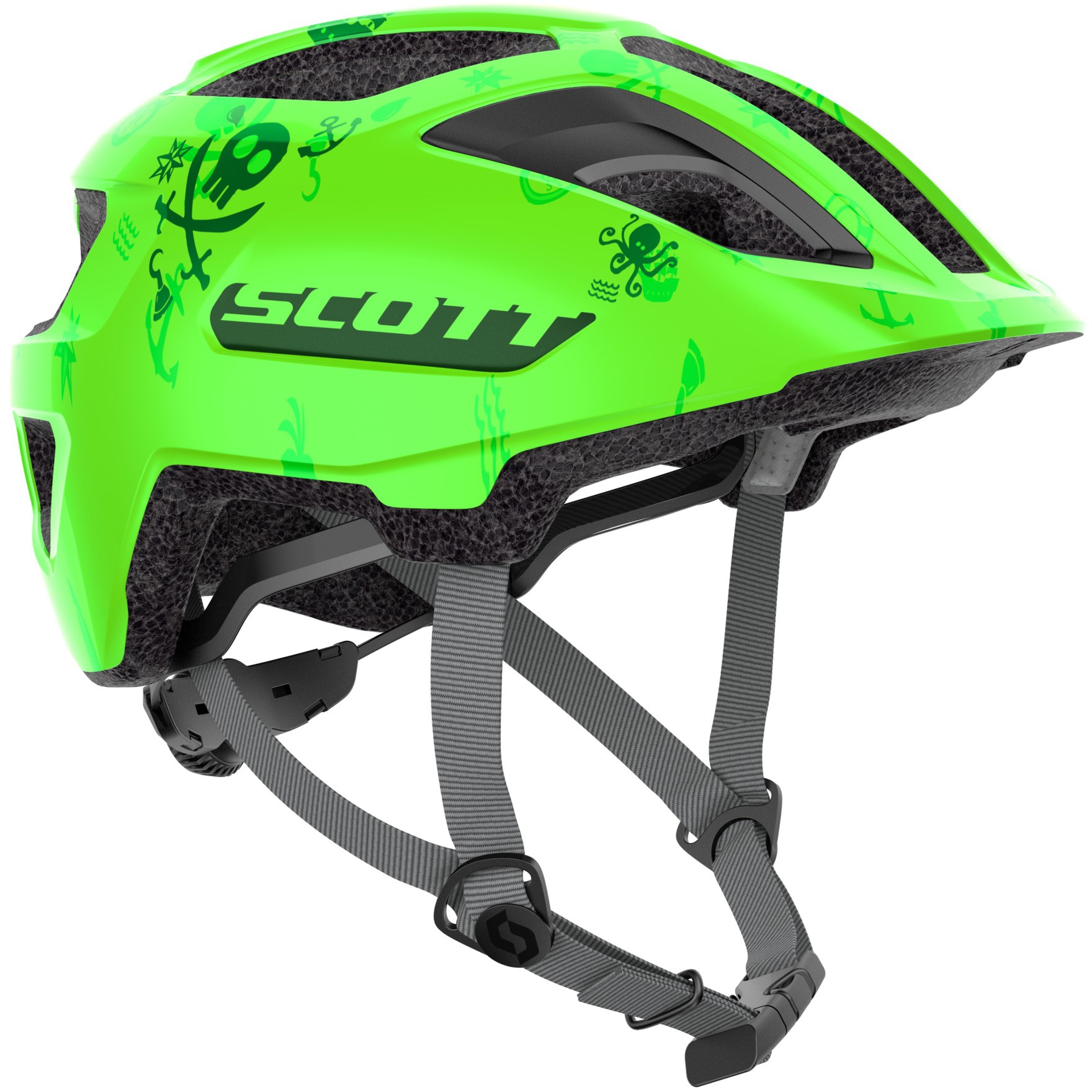Beklædning - Cykelhjelme - Scott Spunto Junior m. LED lys Hjelm - Grøn