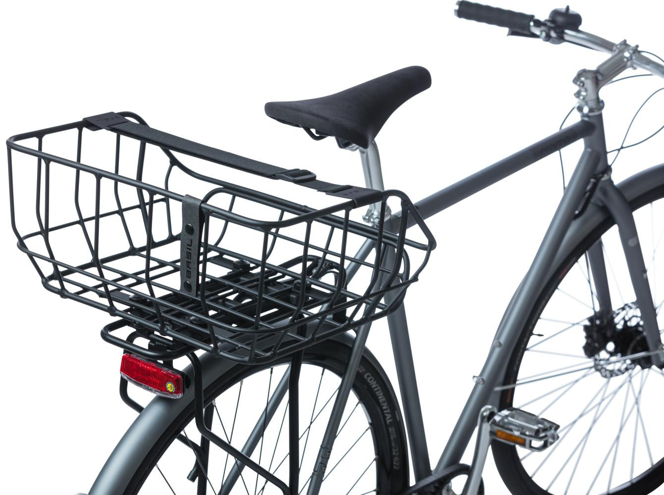 Tilbehør - Cykelkurve - Basil Portland Kurv m. MIK 25L -  43.5x36x22.5cm - Black