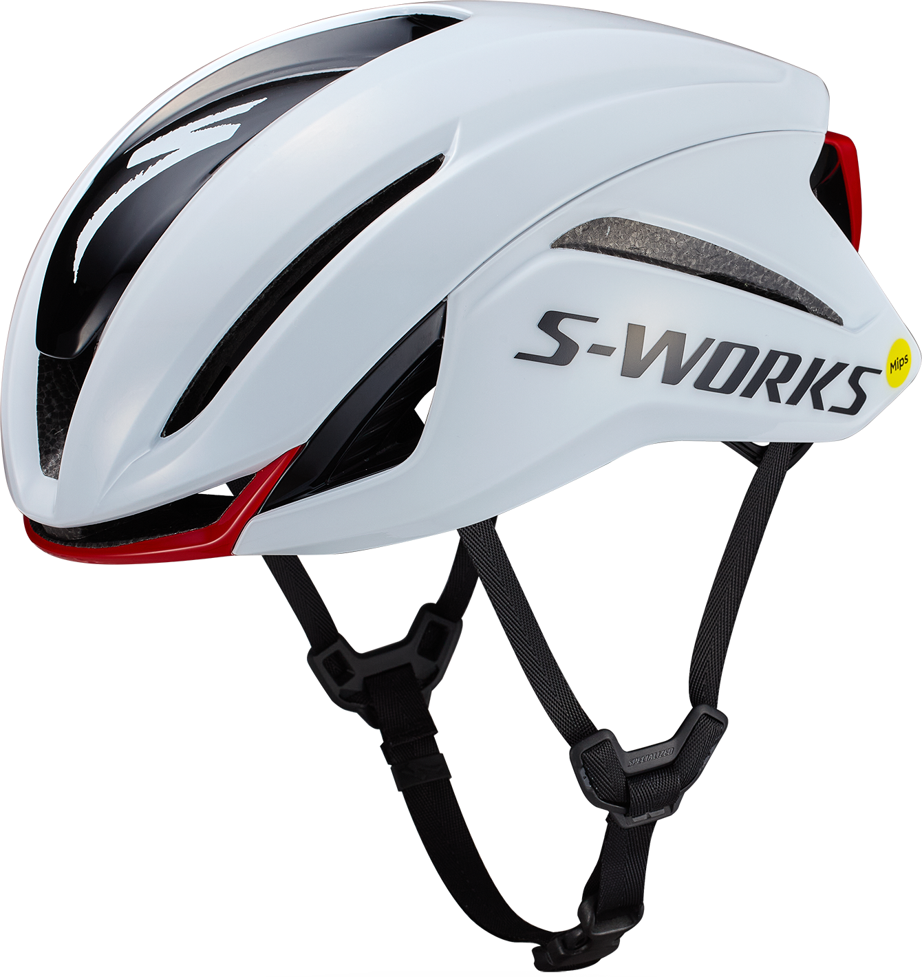 Specialized S-Works Evade 4 Cykelhjelm - White/Red Specialized S-Works Evade 4 Cykelhjelm - White/Red
