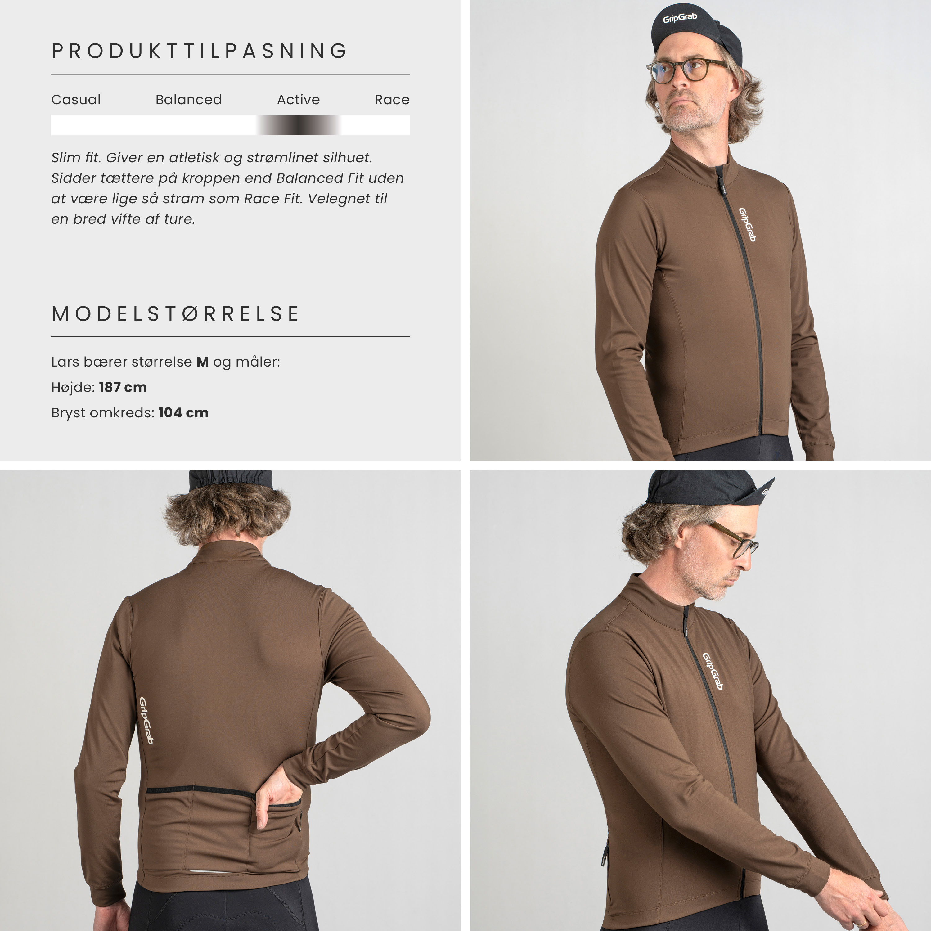 Beklædning - Cykeltrøjer - GripGrab RIDE Langærmet termocykeltrøje - Brown