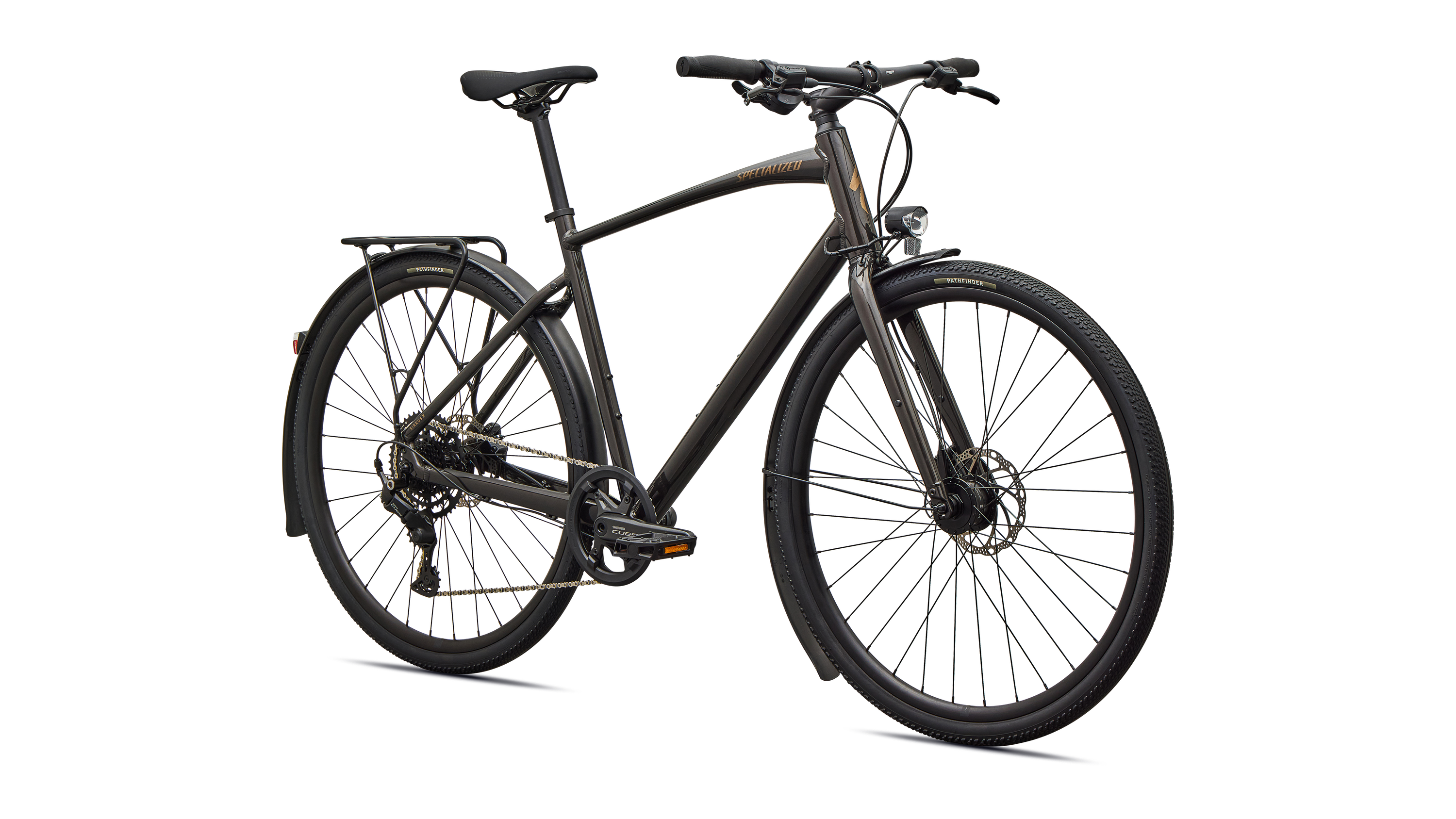 Cykler - Herrecykler - Specialized Sirrus X 2.0 EQ 2027 - Gloss Metallic Obsidian / Burnt Gold
