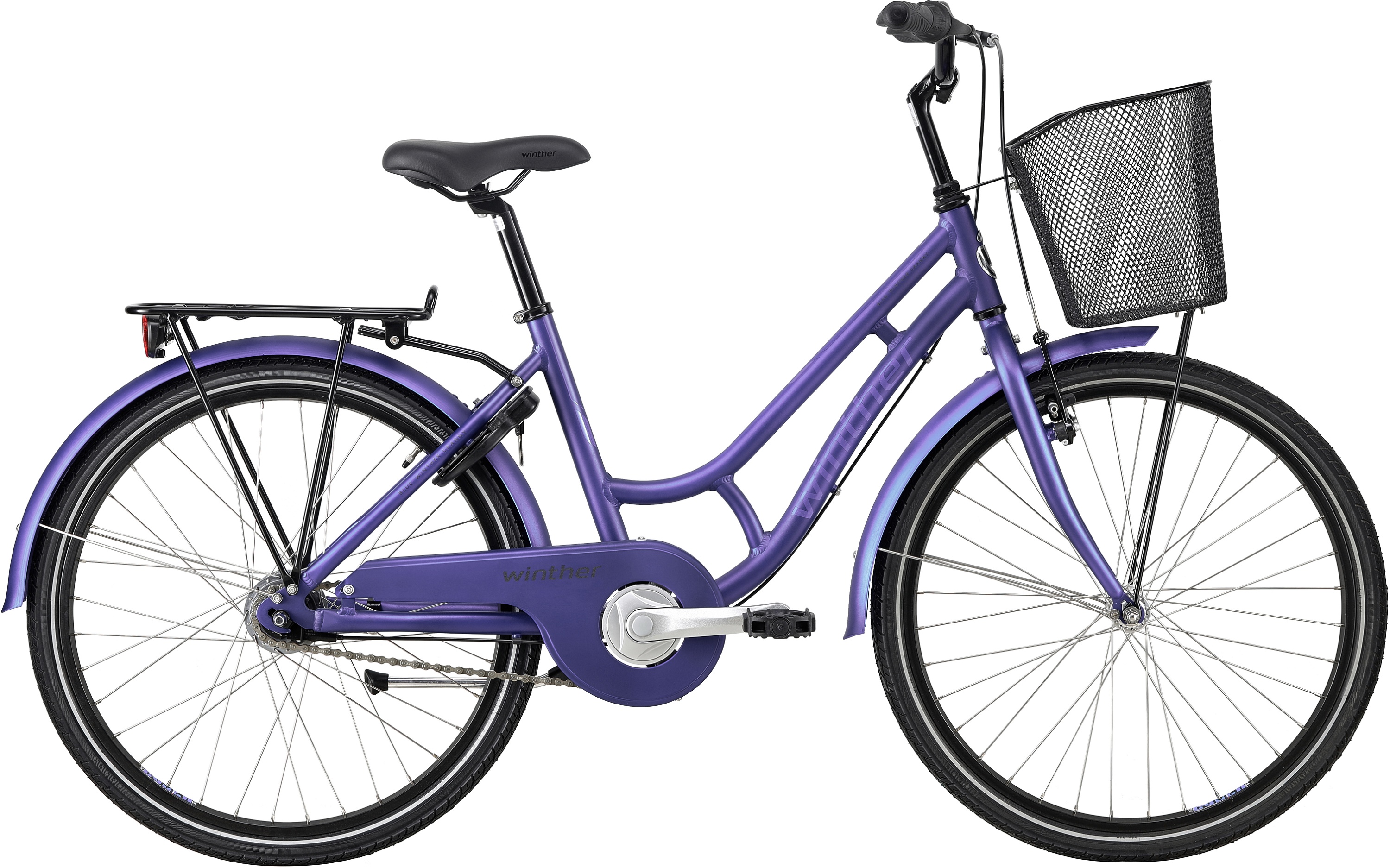 Cykler - Børnecykler - Winther 250 Alu Granny  Pige 24" 7g 2023 - Lilla