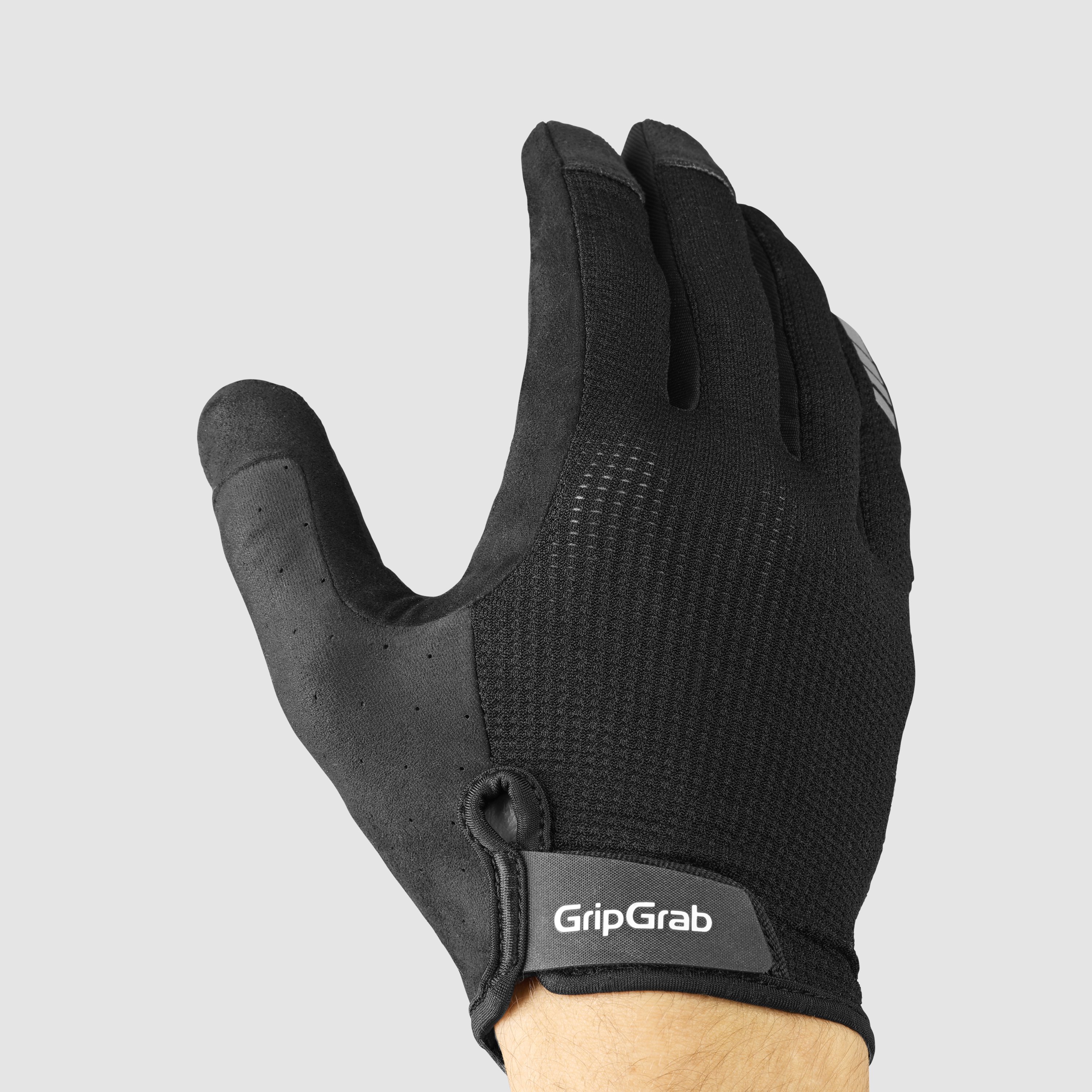 Beklædning - Cykelhandsker - GripGrab EXPLR Polstret Langfingret Sommerhandsker - Black