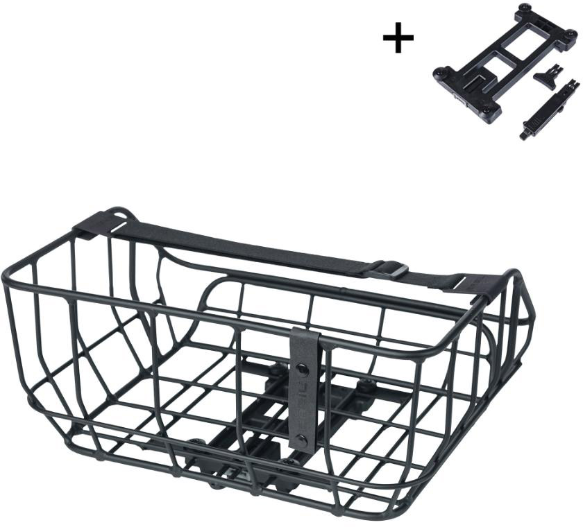 Basil Portland Kurv m. MIK 2.0 25L – 43.5x36x22.5cm – Black
