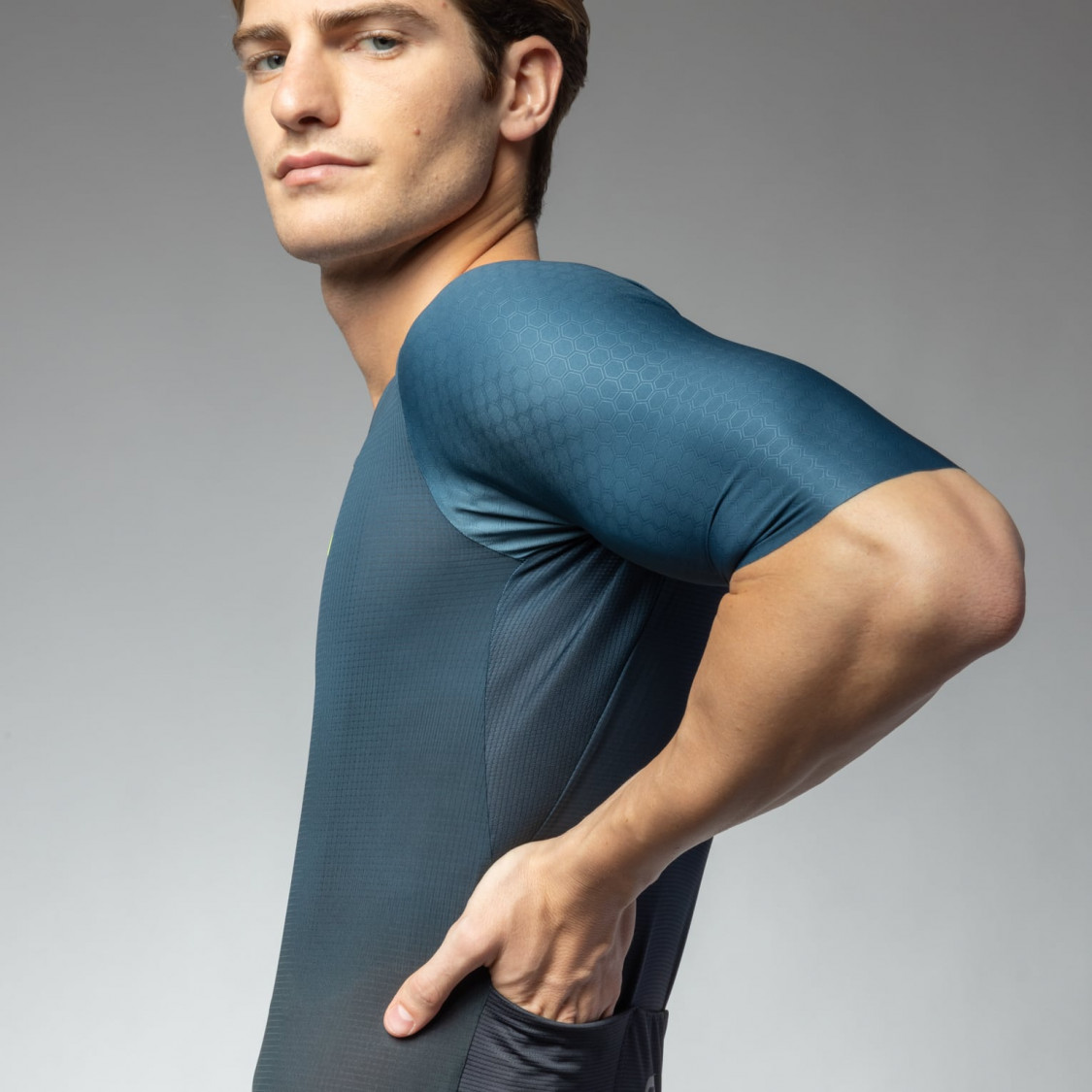 Beklædning - Cykeltrøjer - Alé Jersey R-EV1 Man Velocity 2.0 - Grey/Blue