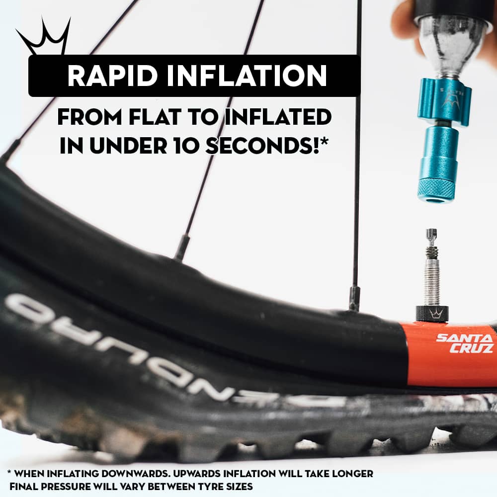 Tilbehør - Cykelpumper - Co2 Pumper & Patroner - Peaty's Holeshot CO2 Tyre Inflator Head - Violet
