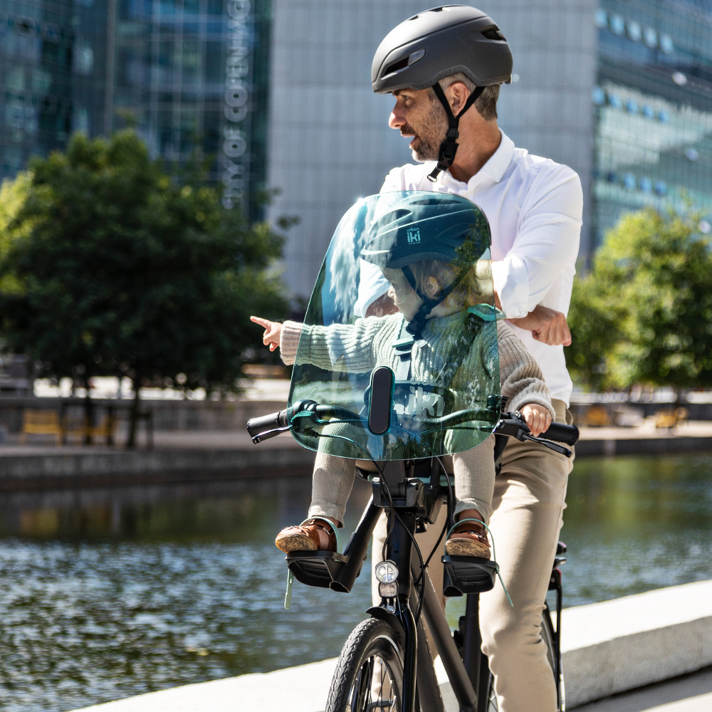 Tilbehør - Cykelstole - Urban Iki Barnestol til foran (styrpind) - 9 mdr til 3 år (til 9-15 kg) - Grøn/sort