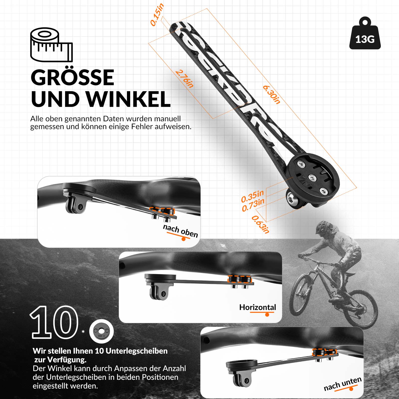 Tilbehør - Cykelcomputer & GPS - RockBros Cykelcomputerholder Carbon - Type B
