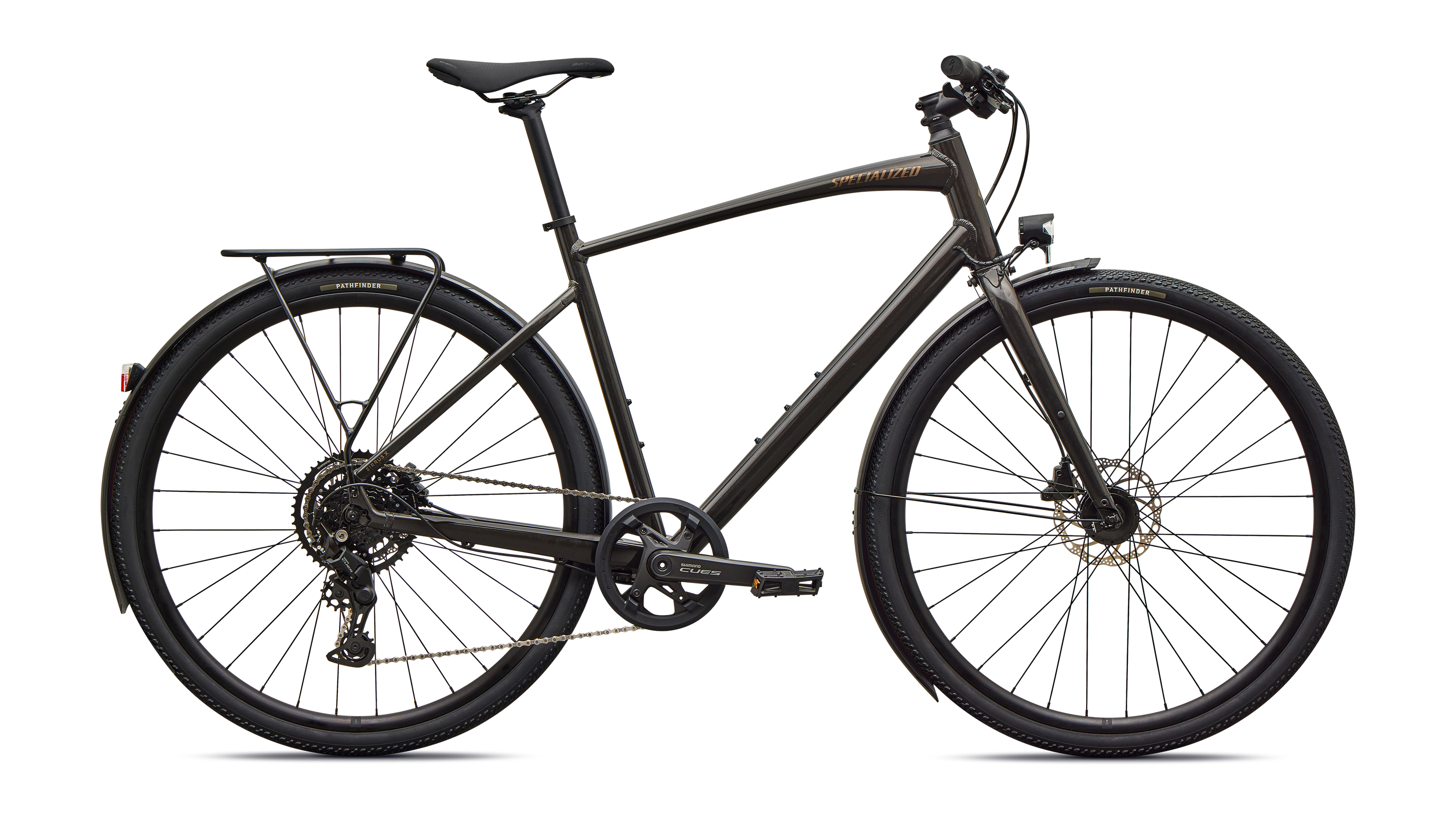 Cykler - Herrecykler - Specialized Sirrus X 2.0 EQ 2027 - Gloss Metallic Obsidian / Burnt Gold