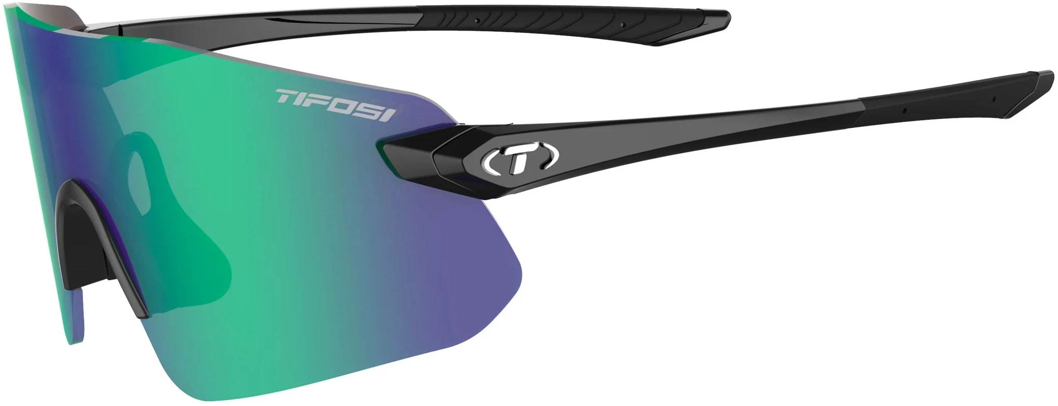 Tifosi Vogel SL Cykelbriller – Gloss Black – Smoke Green Mirror