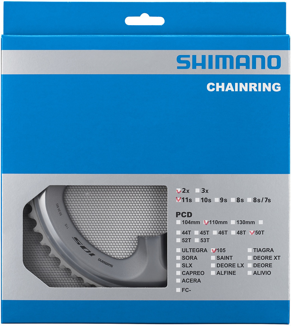 Reservedele - Klinger - Shimano Klinge 50T 105 FC-R7000 - Sølv