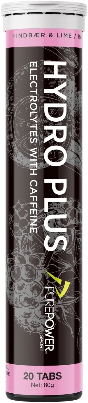 Purepower Hydro Plus Hindbær/Lime - 20 Tabs