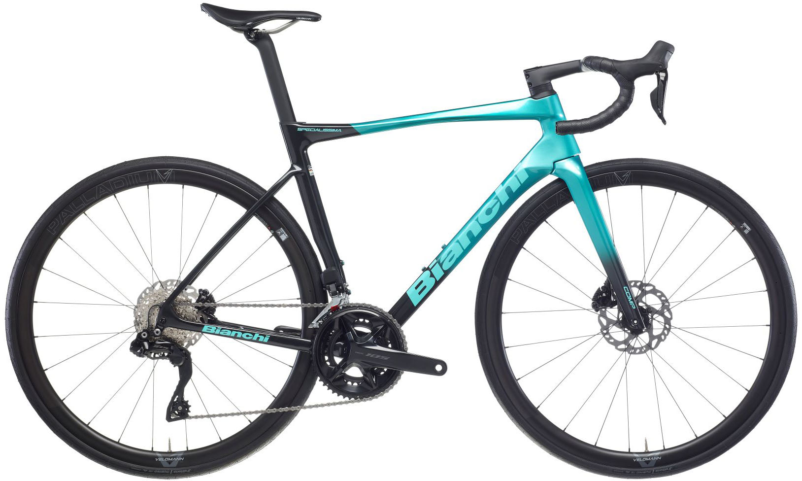 Bianchi Specialissima COMP 105 Di2 2026 - Sort/turkis