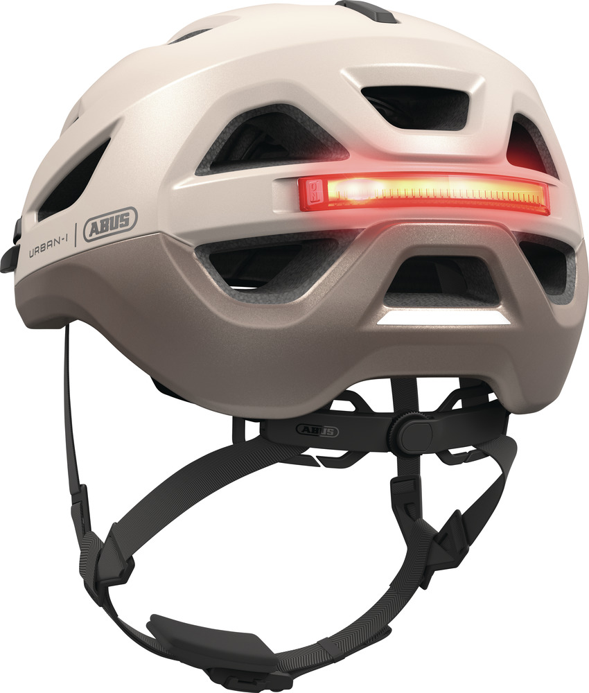 Beklædning - Cykelhjelme - Abus Hjelm Urban-I 4.0 ACE m. LED - Champagne Gold
