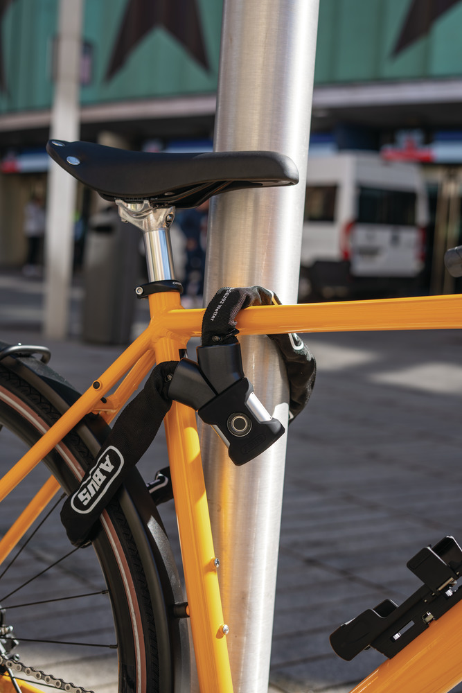 Tilbehør - Cykellås - Abus Kædelås 7807F Yardo m. fingeraftryk oplåsning 110cm