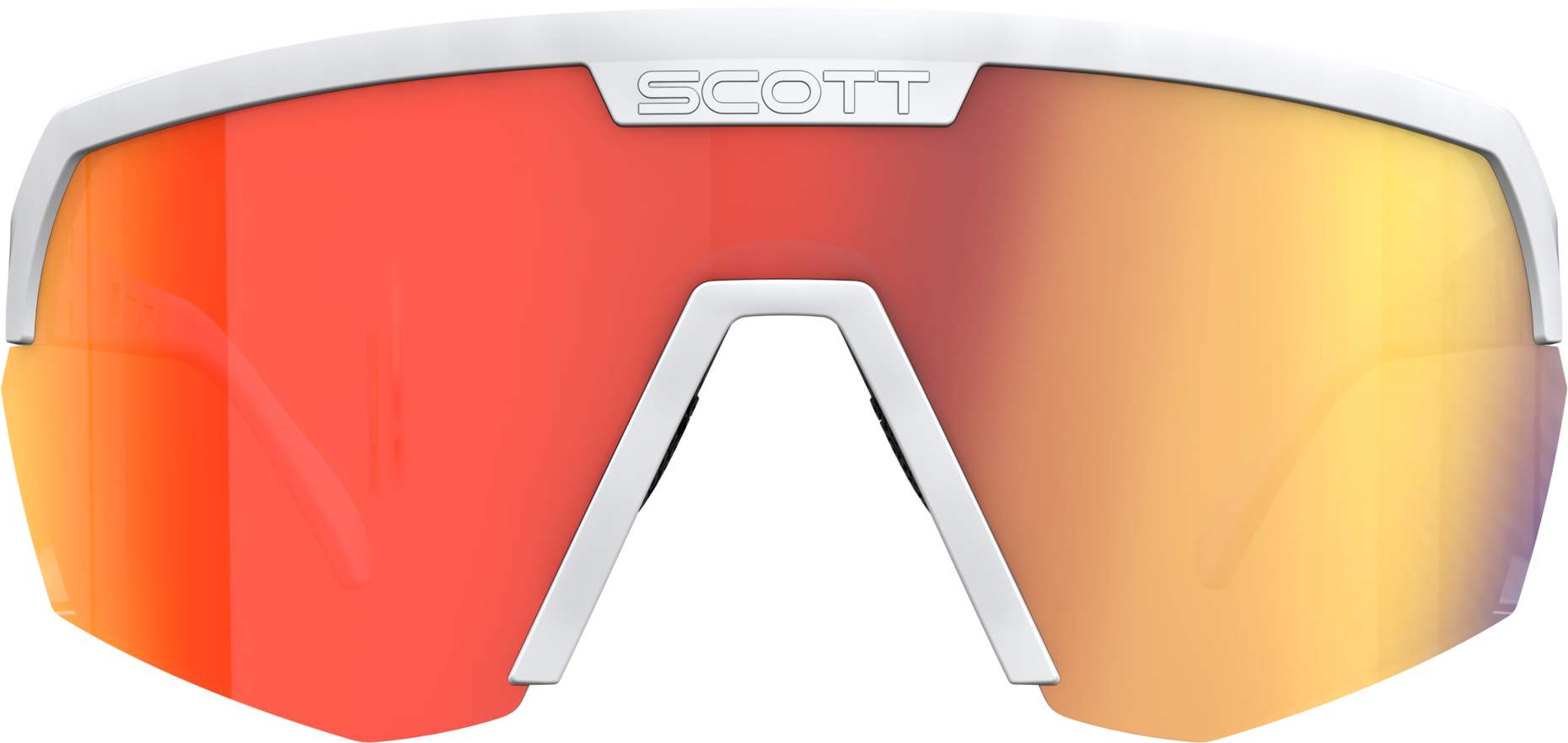 Beklædning - Cykelbriller - Scott Shield Cykelbrille - White Matt / Red Chrome