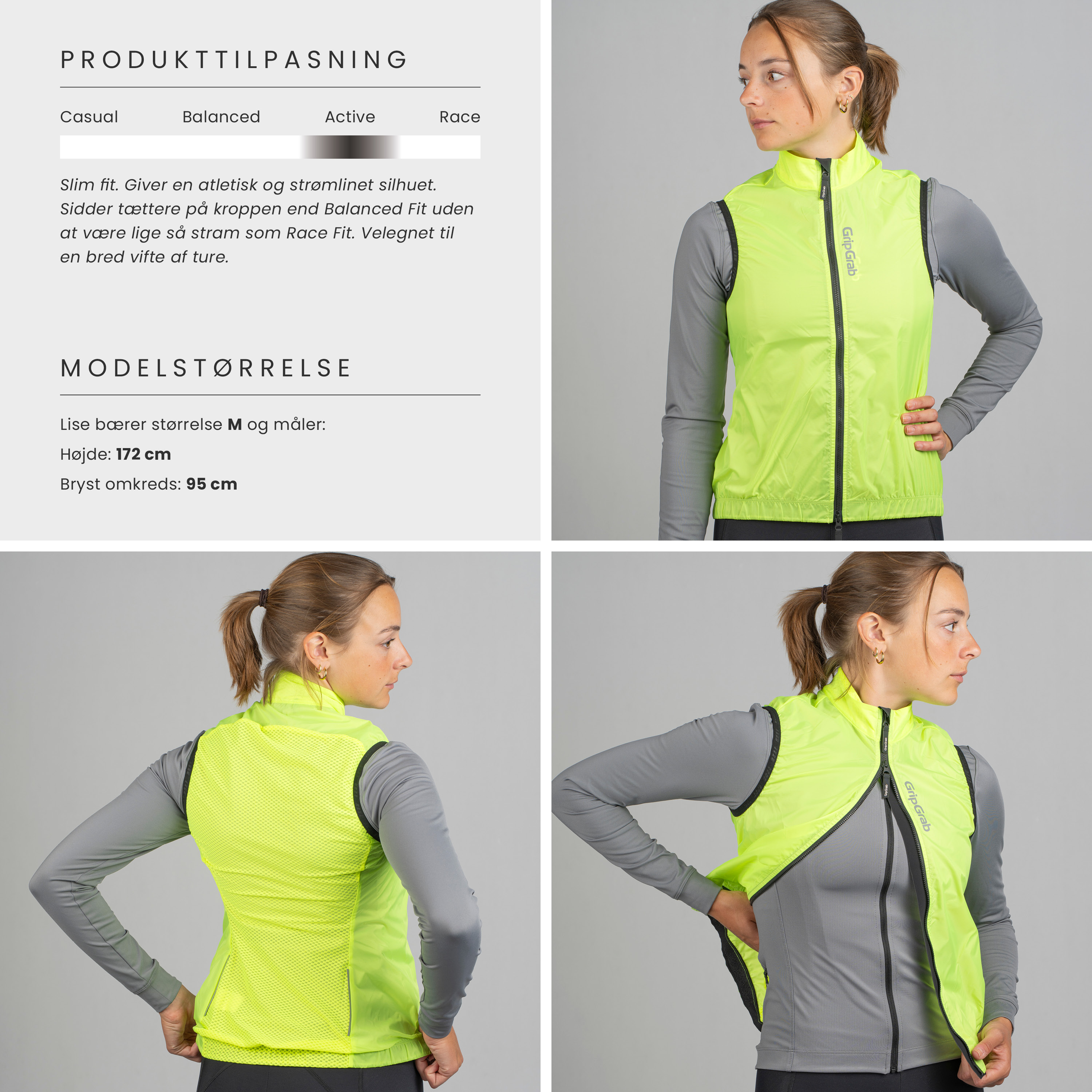 Beklædning - Regntøj & Vindtøj - GripGrab RIDE vindtæt vest til damer - Yellow Hi-Vis