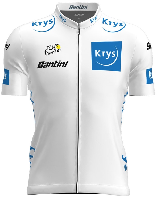 Beklædning - Cykeltrøjer - Santini Replica Tour de France Best Young Rider Jersey - Den Hvide Trøje