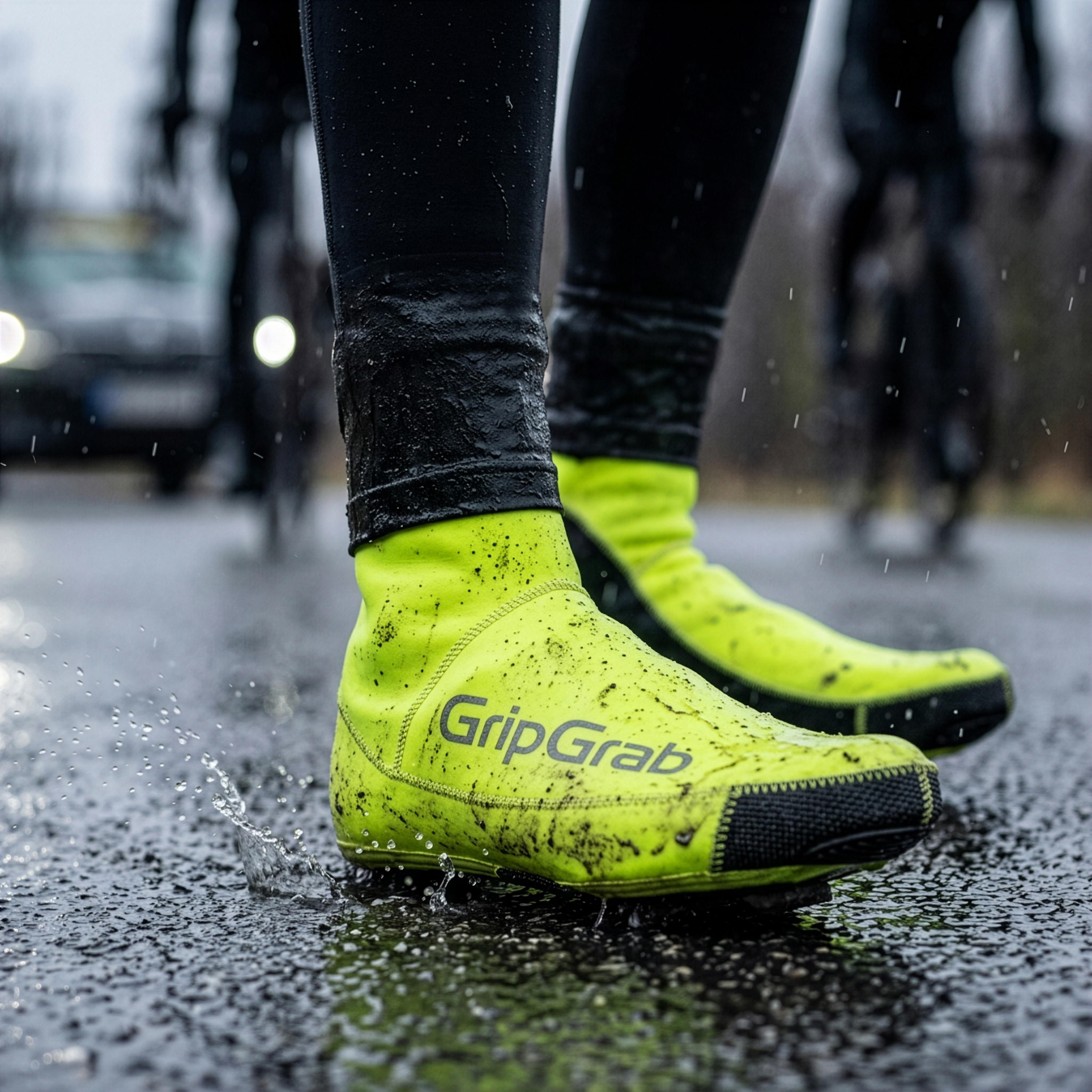 Beklædning - Skoovertræk - GripGrab PACR Vandtæt Winter Skoovertræk - Yellow Hi-Vis