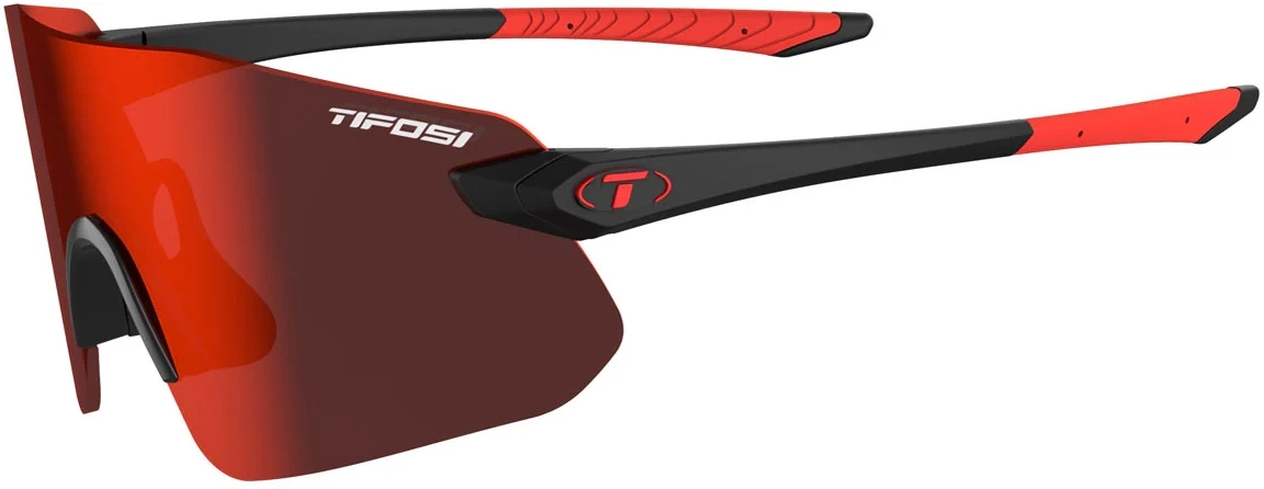 Tifosi Vogel SL Cykelbriller – Matte Black – Smoke Red Mirror