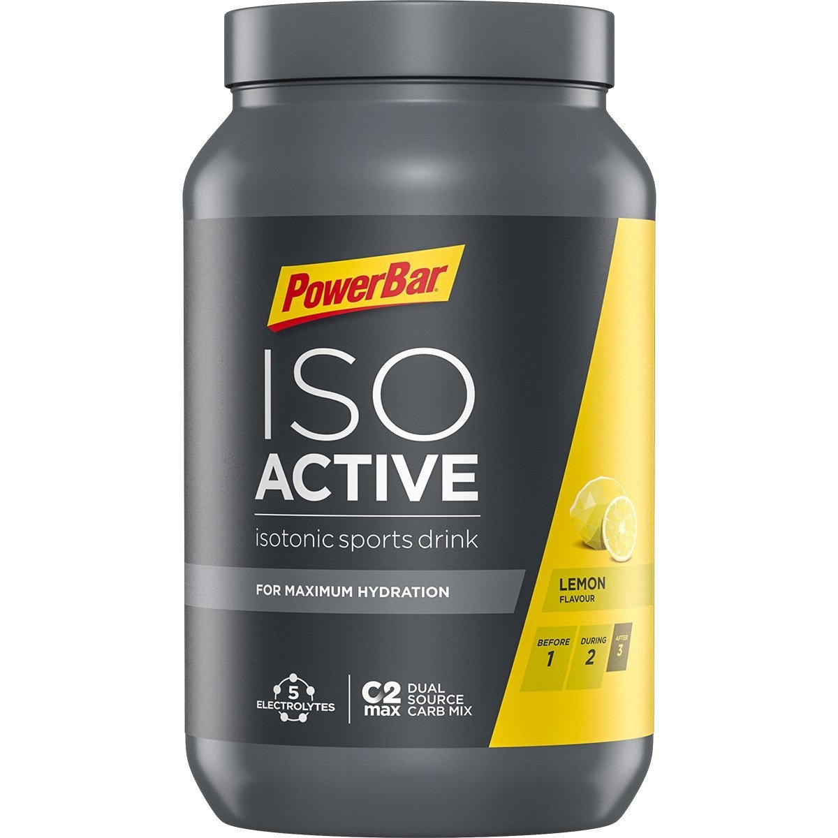 Tilbehør - Energiprodukter - Powerbar IsoActive - Energipulver - Lemon 600g