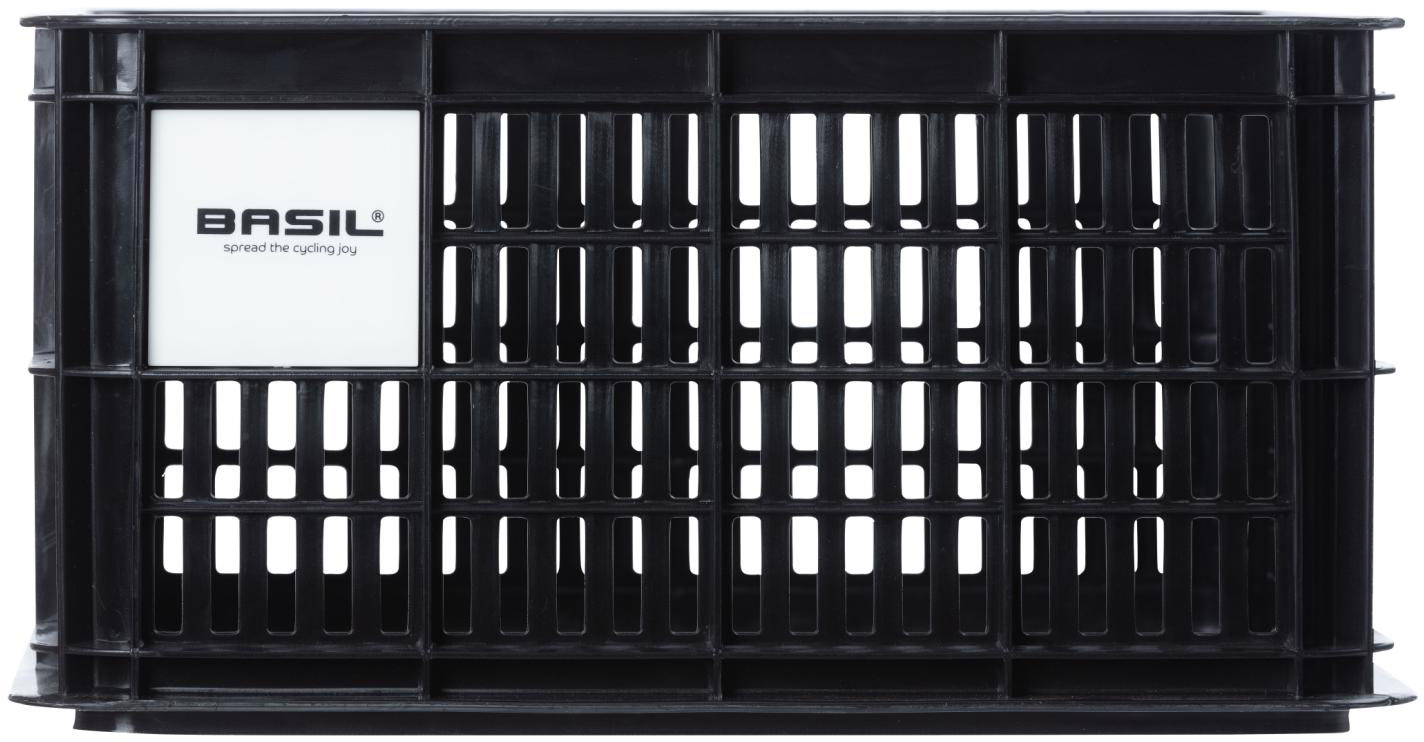 Tilbehør - Cykelkurve - Basil Crate i Genanvendt Plast 40L 49.5x39.5x26.5cm (MIK-AVS-Racktime adapter kompatibel) - Sort