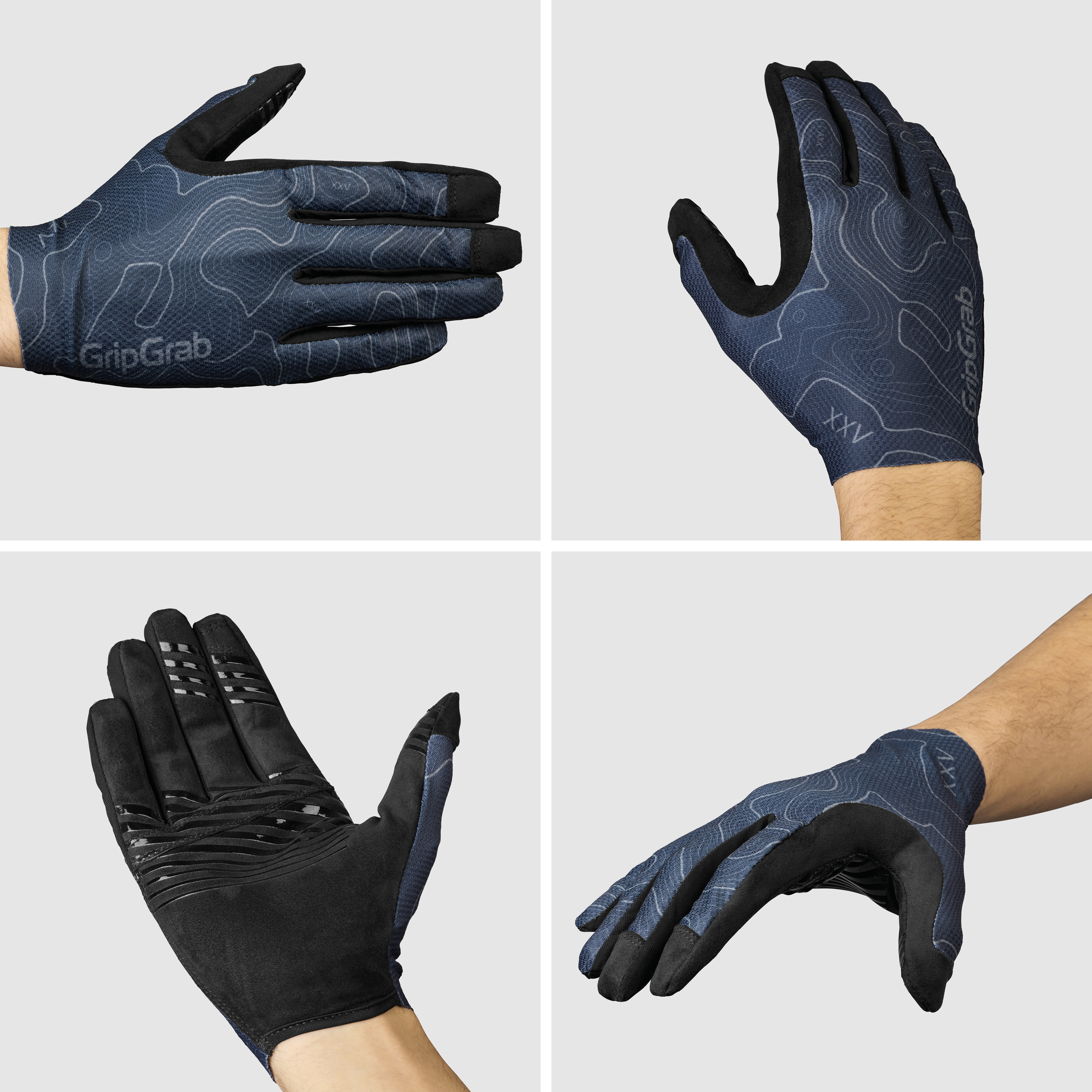 Beklædning - Cykelhandsker - GripGrab Rebel Langfingret Sommerhandsker - Navy Blue