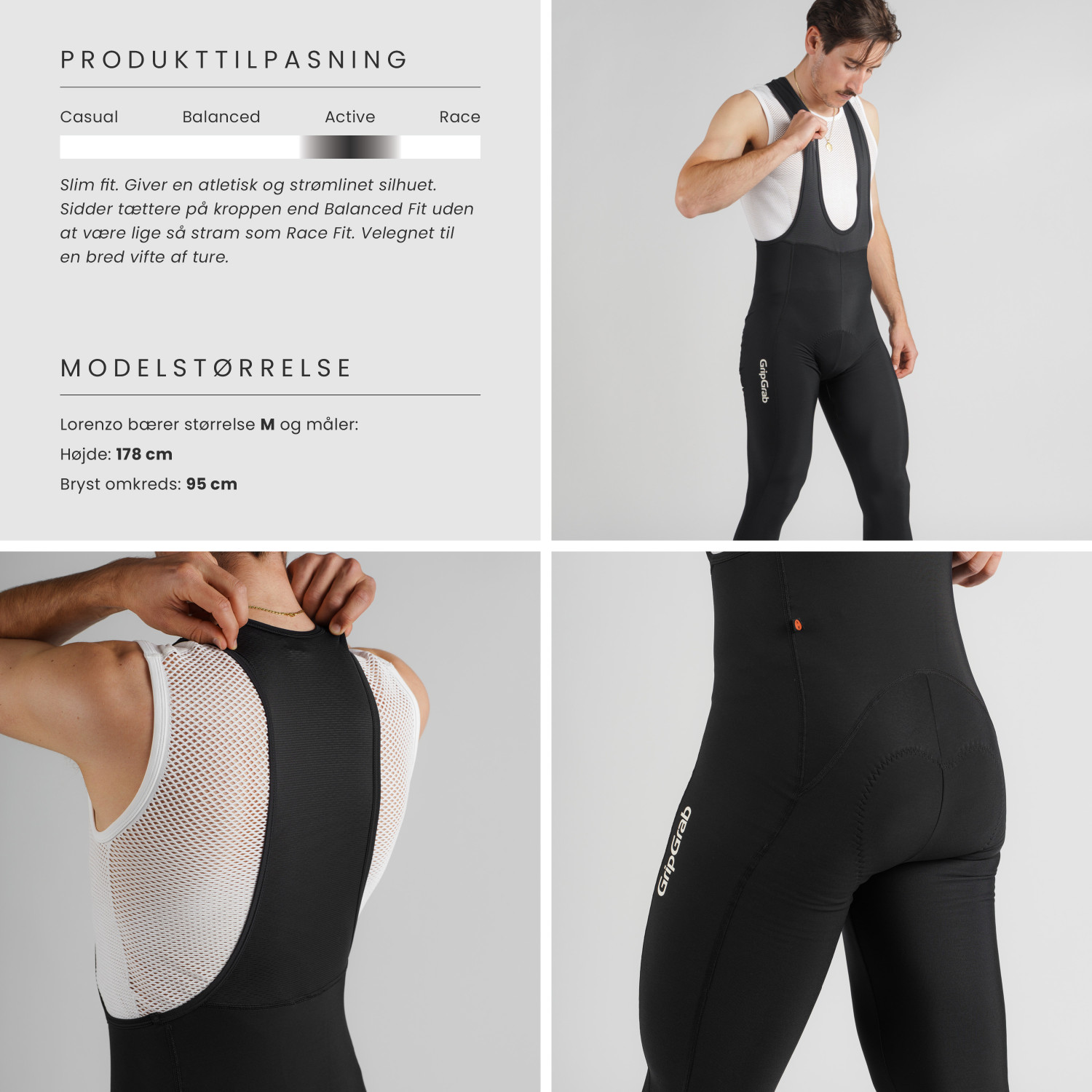 Beklædning - Cykelbukser - GripGrab RIDE Thermo bibtights - Black