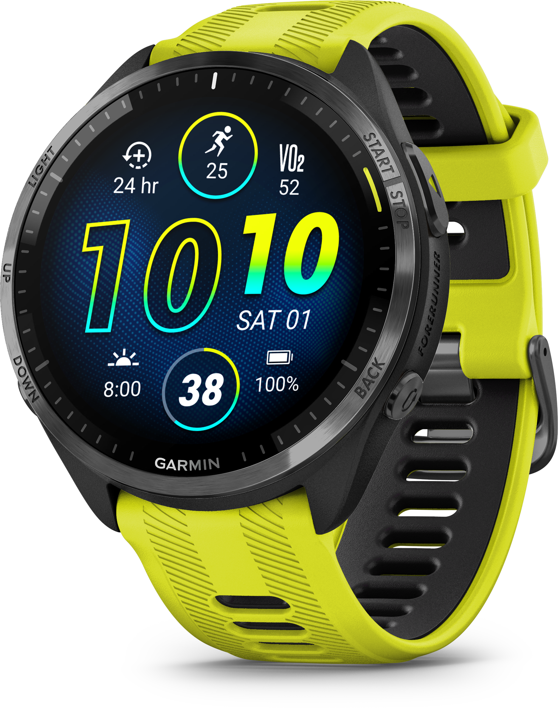Brands - Garmin - Garmin Forerunner 965 - Carbon Grey - Yellow/Black