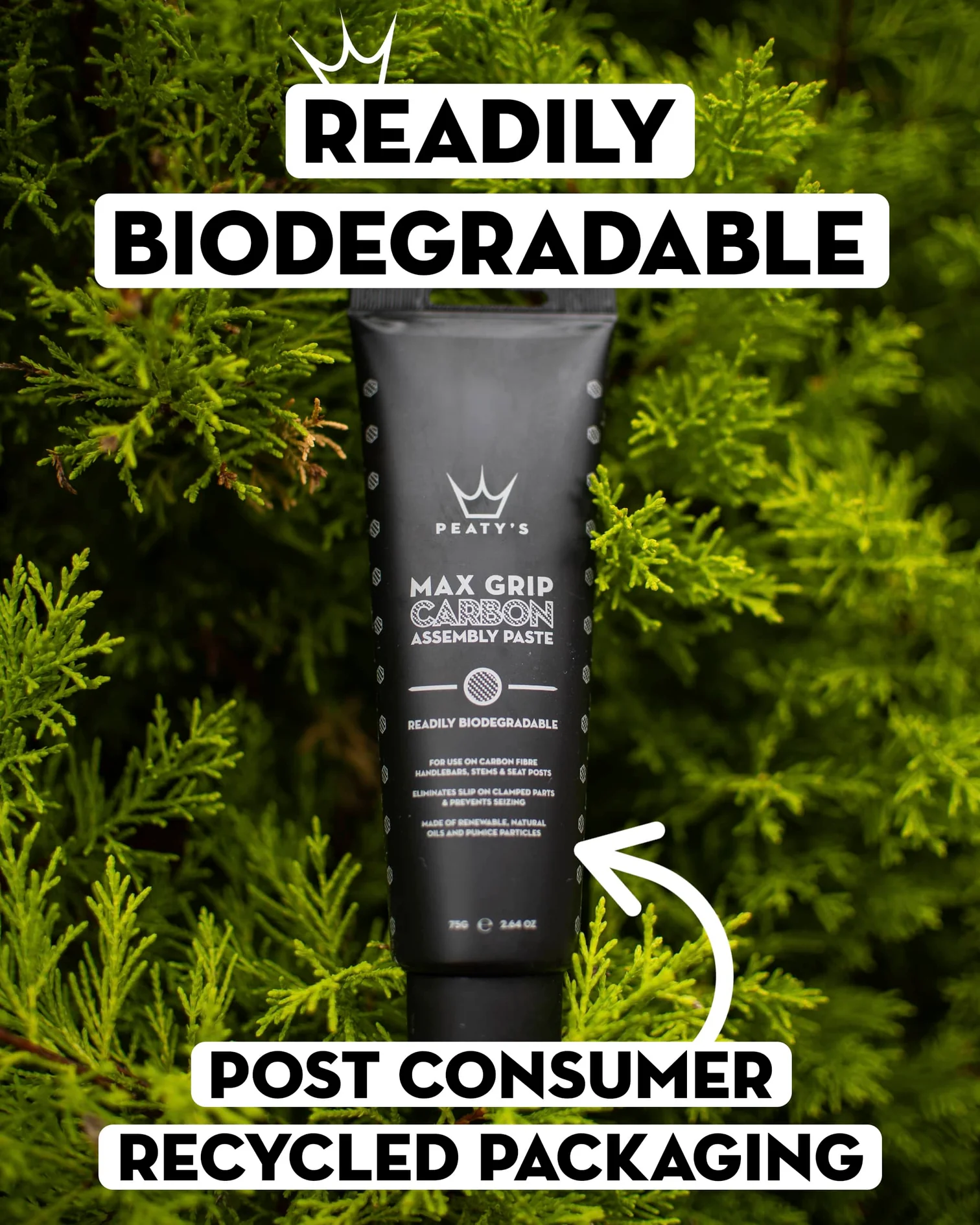 Tilbehør - Olie / Fedt - Peaty's Max Grip Carbon Assembly Paste 75g