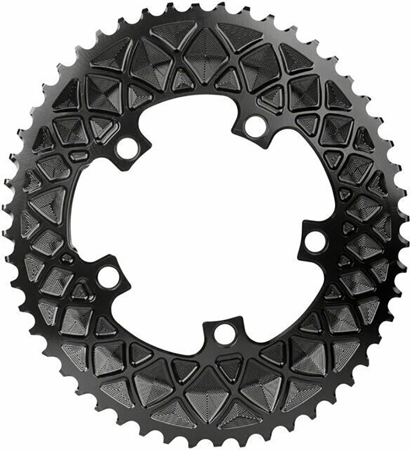 Billede af AbsoluteBlack Chainring - 52T Ø110 mm - Outer (2x10/11) Oval - Sort