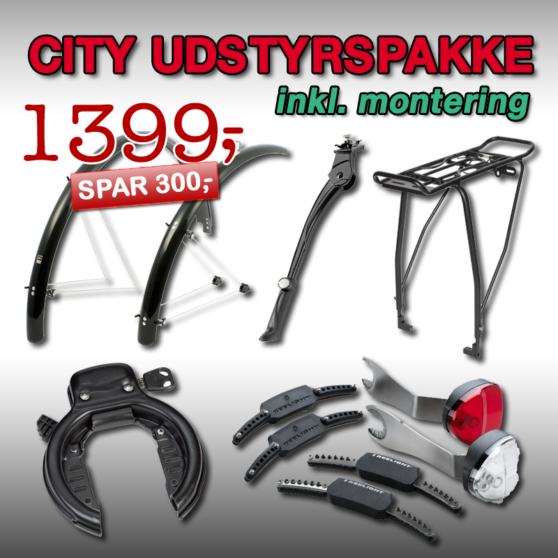 CITYBIKE Udstyrspakke 1 inkl. montering!