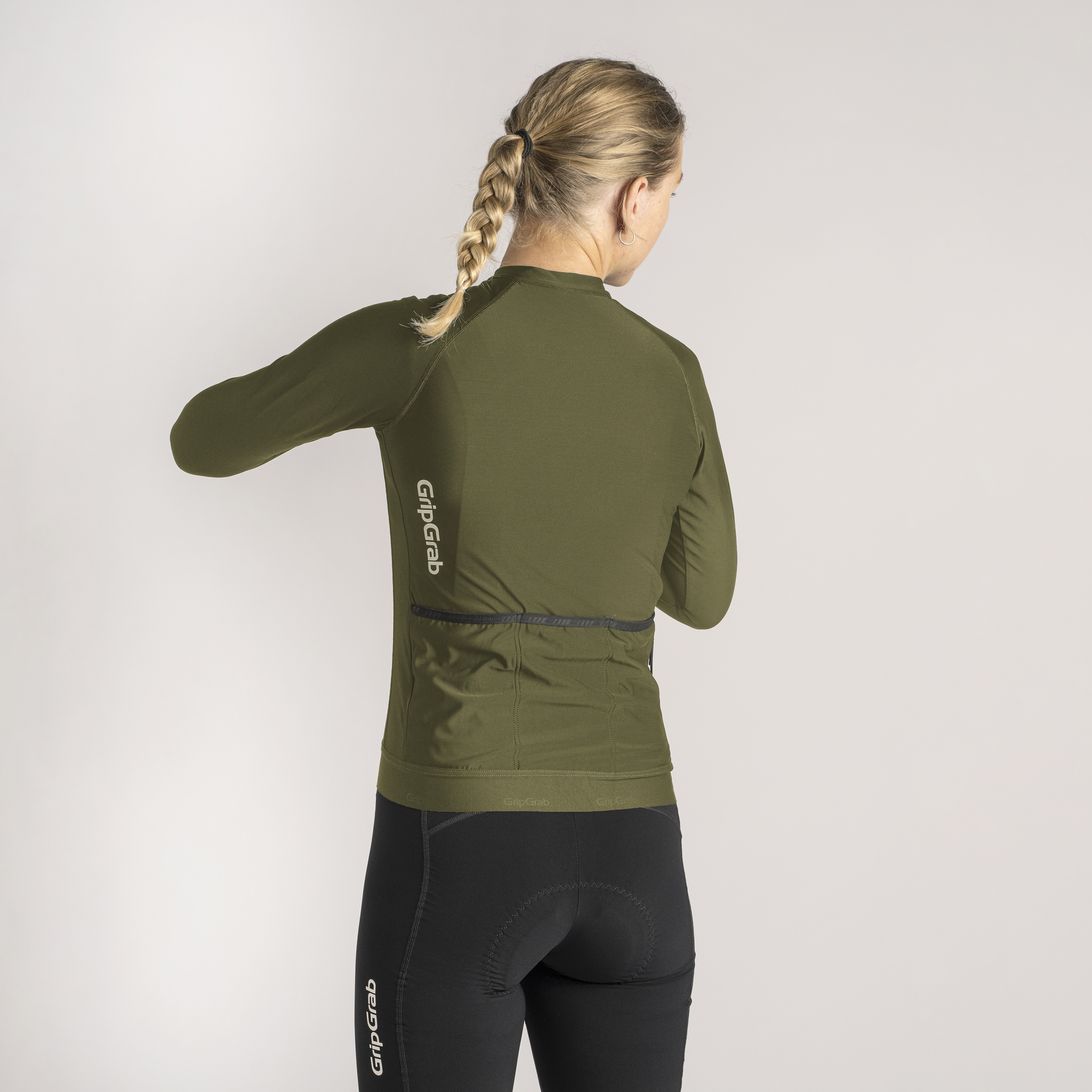 Beklædning - Cykeltrøjer - GripGrab PACR Langærmet Cykeltrøje til damer - Olive Green