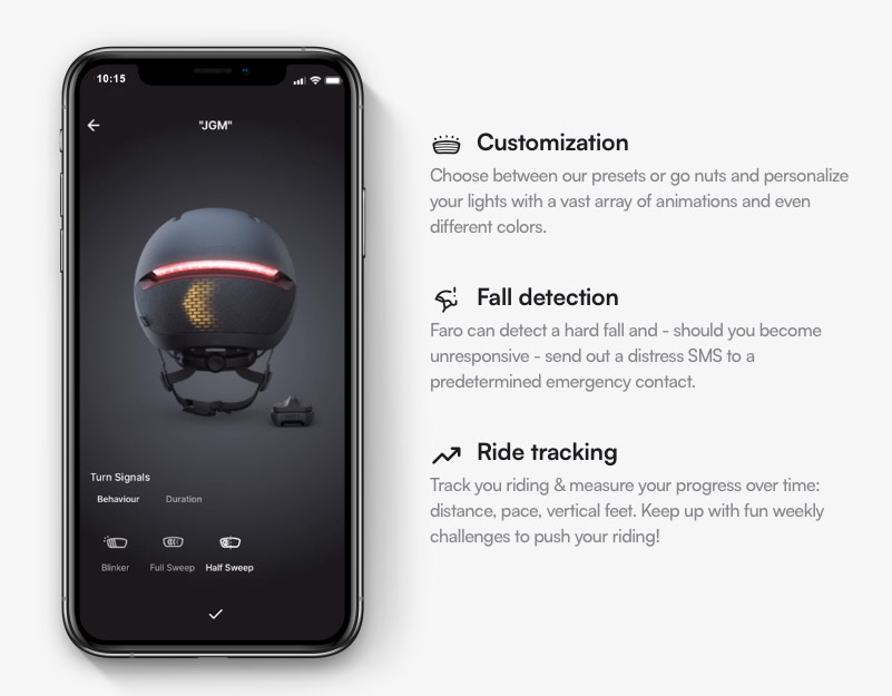Beklædning - Cykelhjelme - FARO UNIT 1 2.0 MIPS Smart Helmet m. LED - Sort