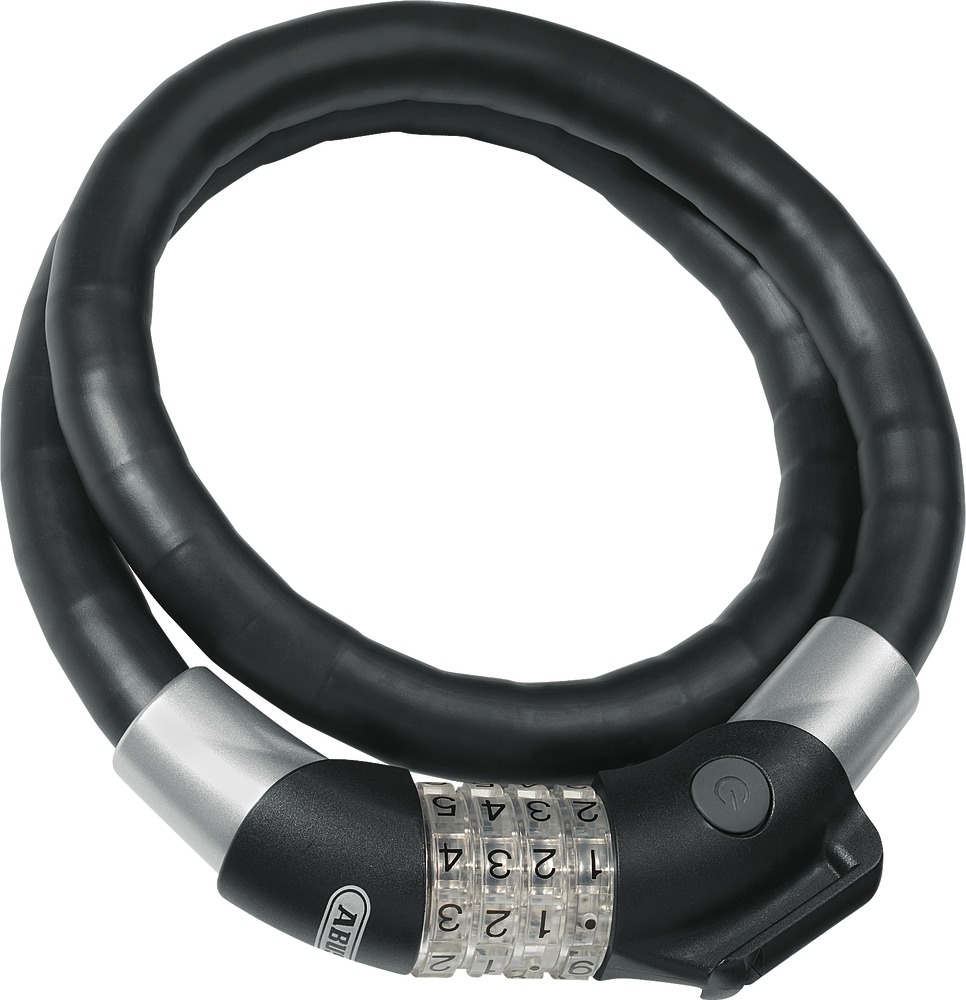 Tilbehør - Cykellås - Kædelås - Abus Steel-O-Flex 1460 Raydo Pro m/ TexKF og LED-lys - Sort