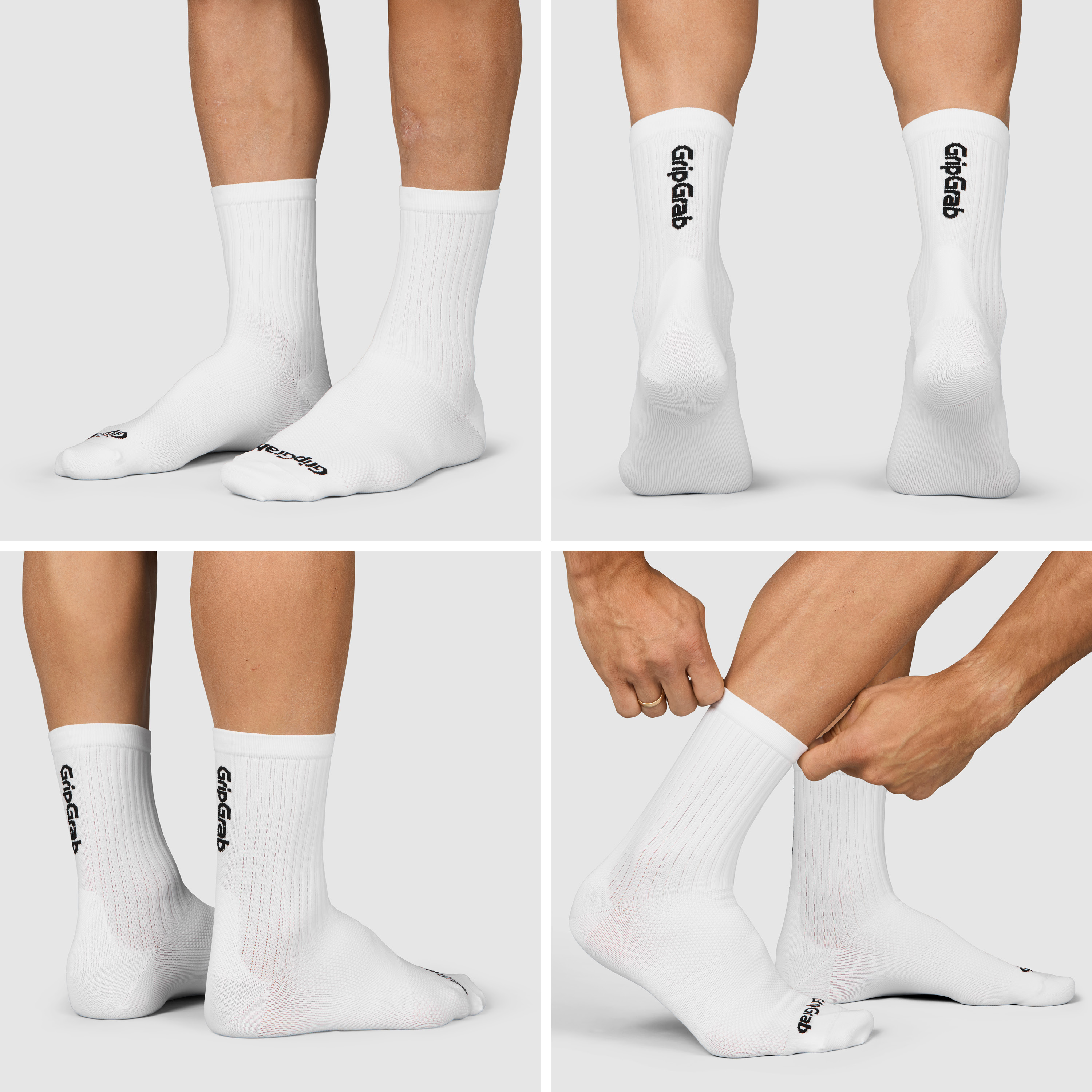 Beklædning - Sokker - GripGrab PACR Regular Cut Sokker - White