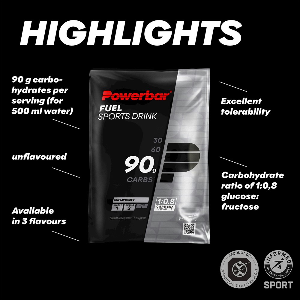 Tilbehør - Energiprodukter - Powerbar Black Line Fuel 90 Sports Drink - Neutral (No Flavour)