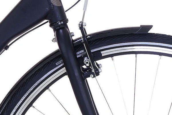 Cykel med fælgbremser