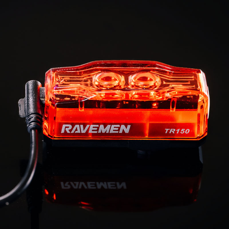 Tilbehør - Cykellygter - Ravemen TR150 Baglygte m. bremselys - 150 Lumen