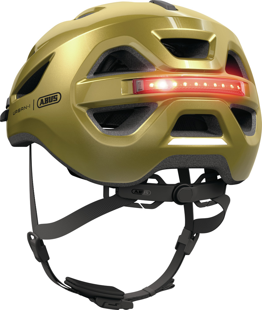 Beklædning - Cykelhjelme - Abus Hjelm Urban-I 4.0 m. LED - Honey Yellow