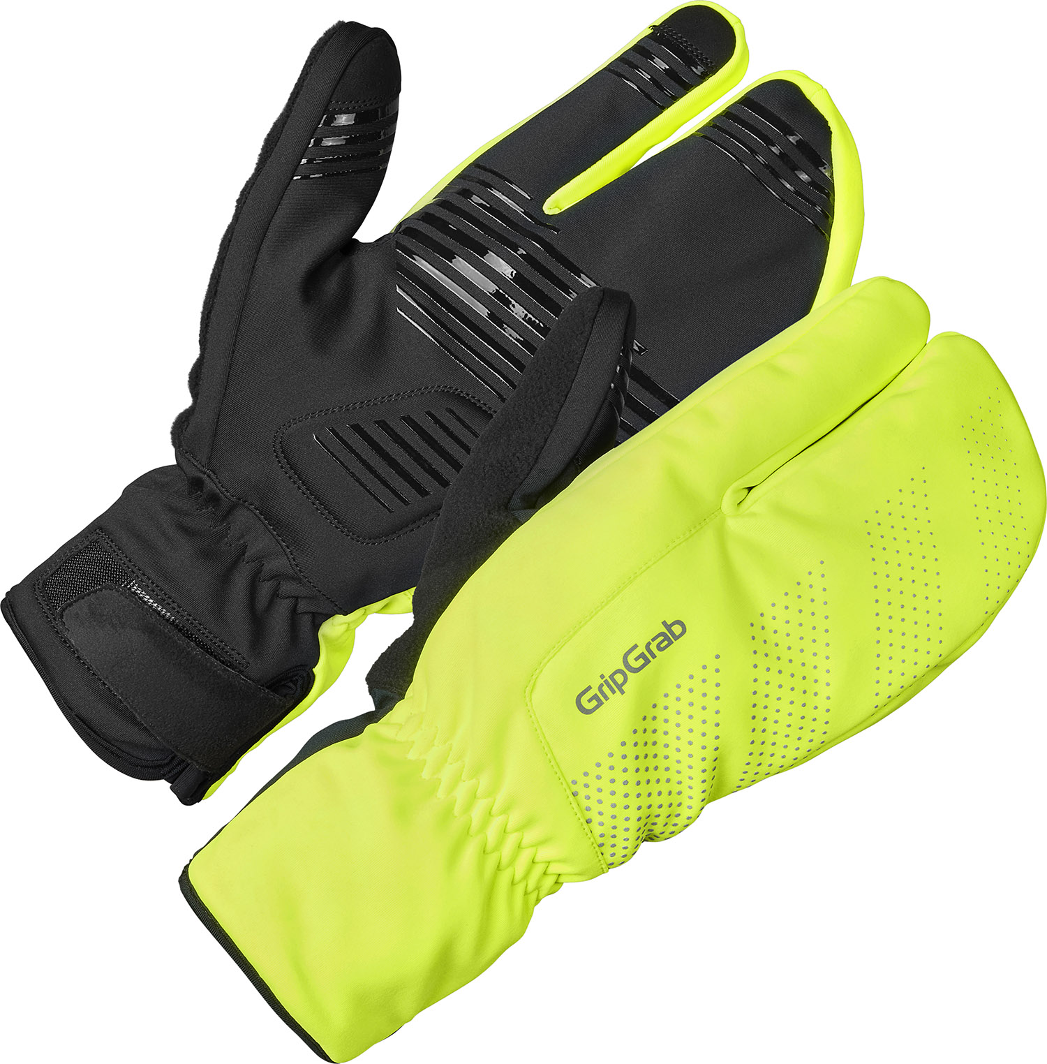 Gripgrab Ride - Vindtætte vinter cykelhandsker - Hi-Vis - Str. S