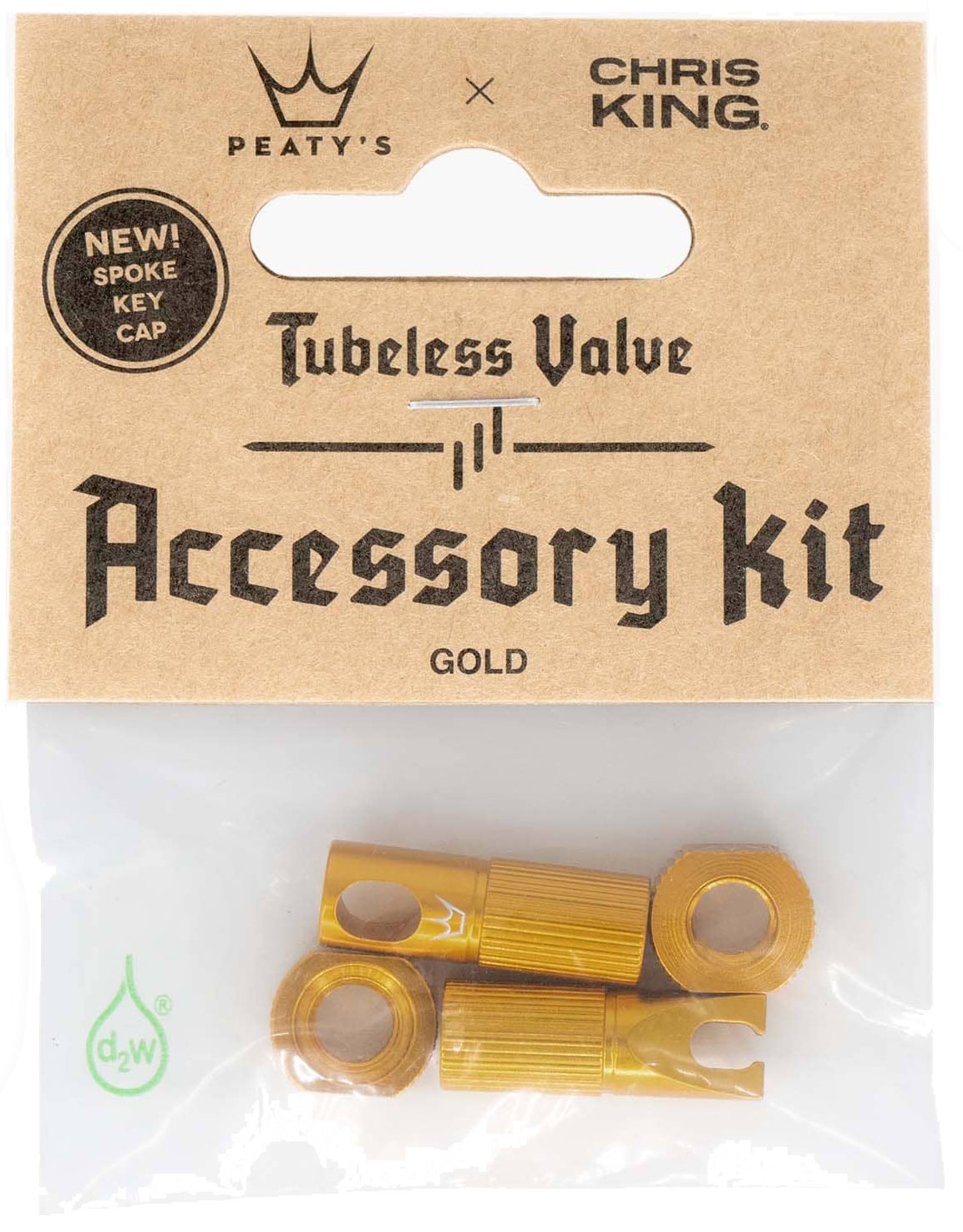 Reservedele - Tubeless - Peaty's x ChrisKing Tubeless Valves Kit - Gold