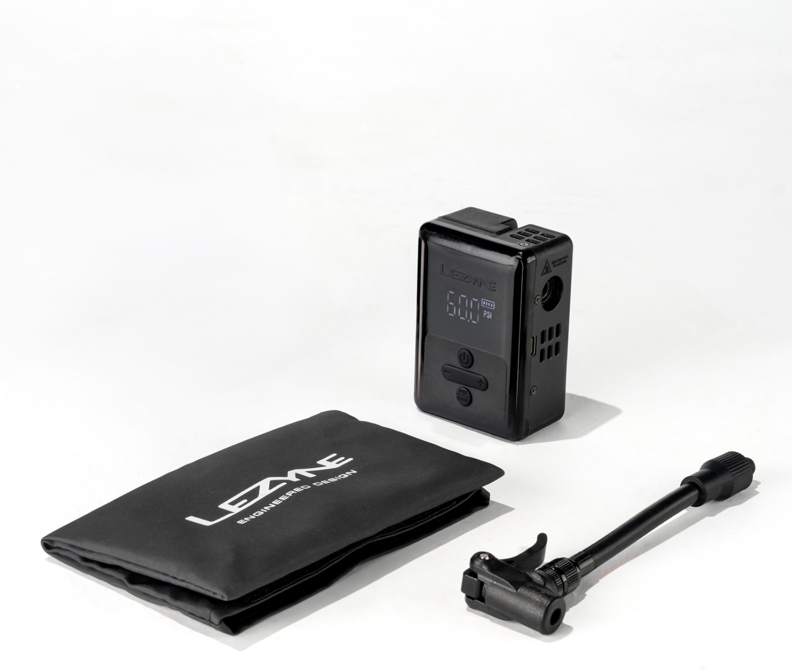 Tilbehør - Cykelpumper - Lezyne E-Drive Elektrisk Cykelpumpe 120psi/8.3bar - Black