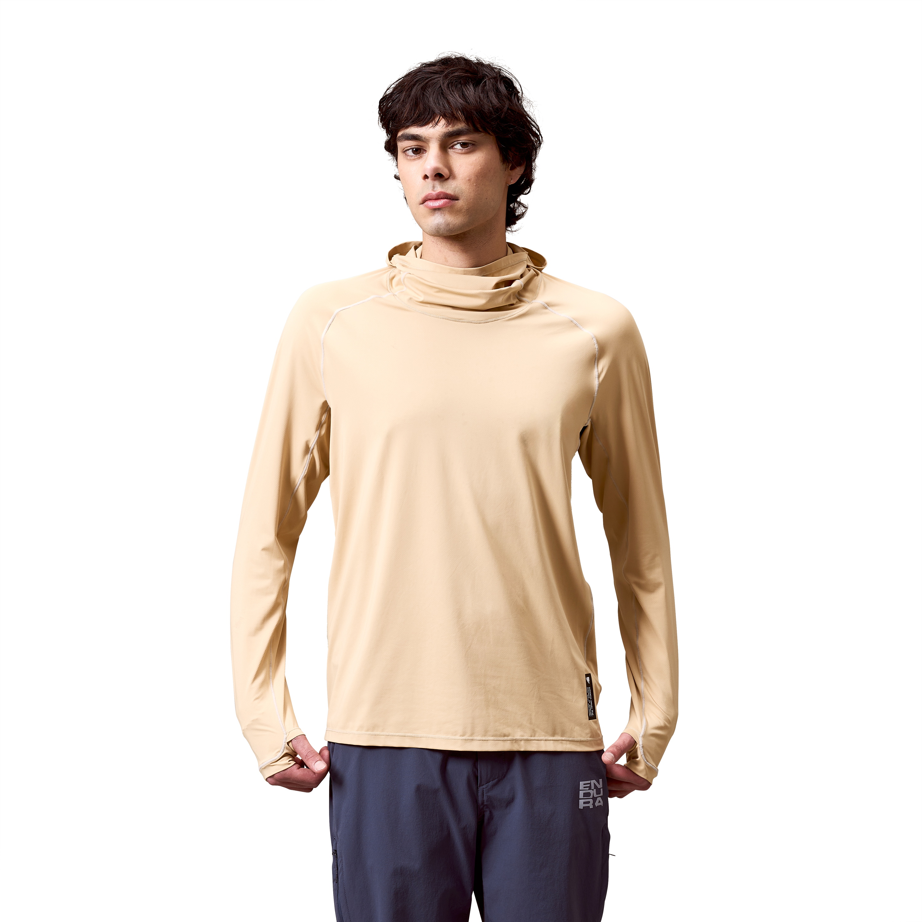Beklædning - Cykeltrøjer - Endura AllTrack Roam Scuba Hoodie - Sand