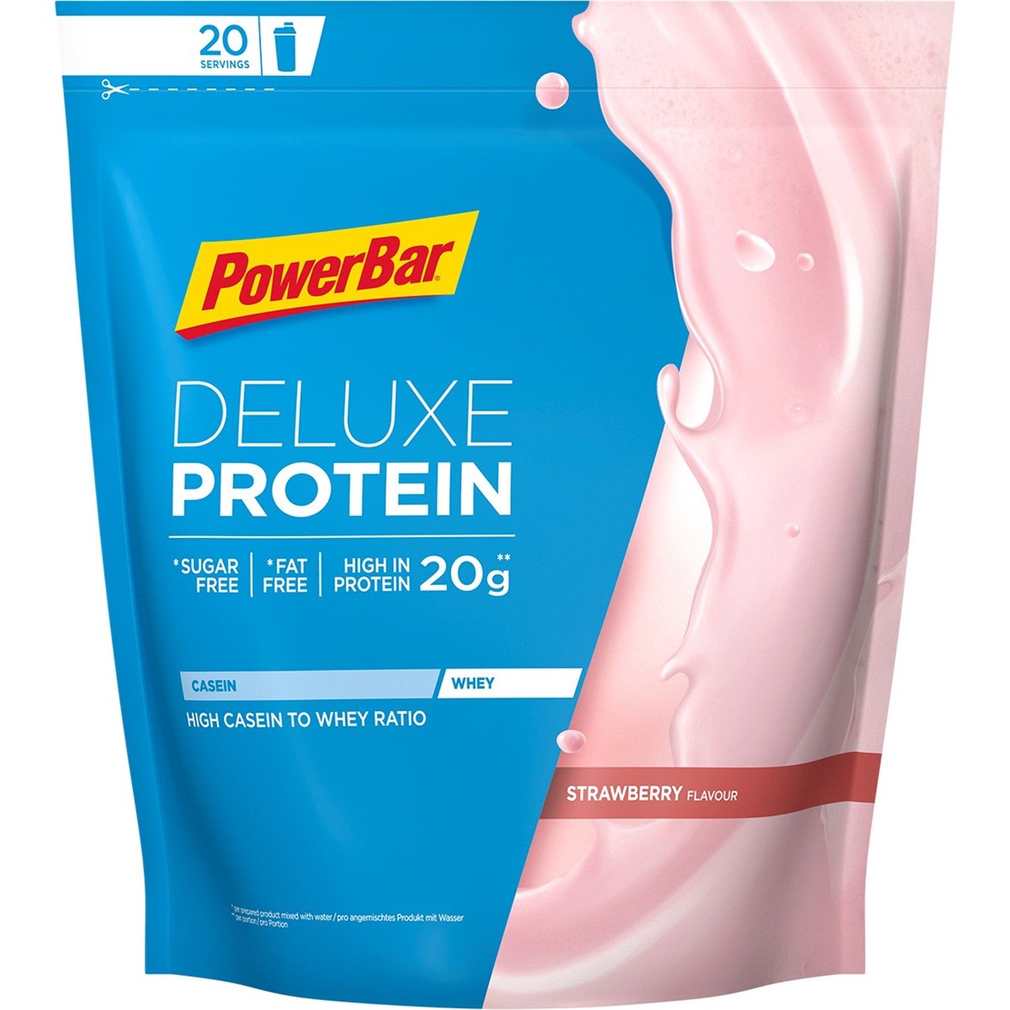 Protein Deluxe 80% Protein Pulver Strawberry 500g Fra Powerbar