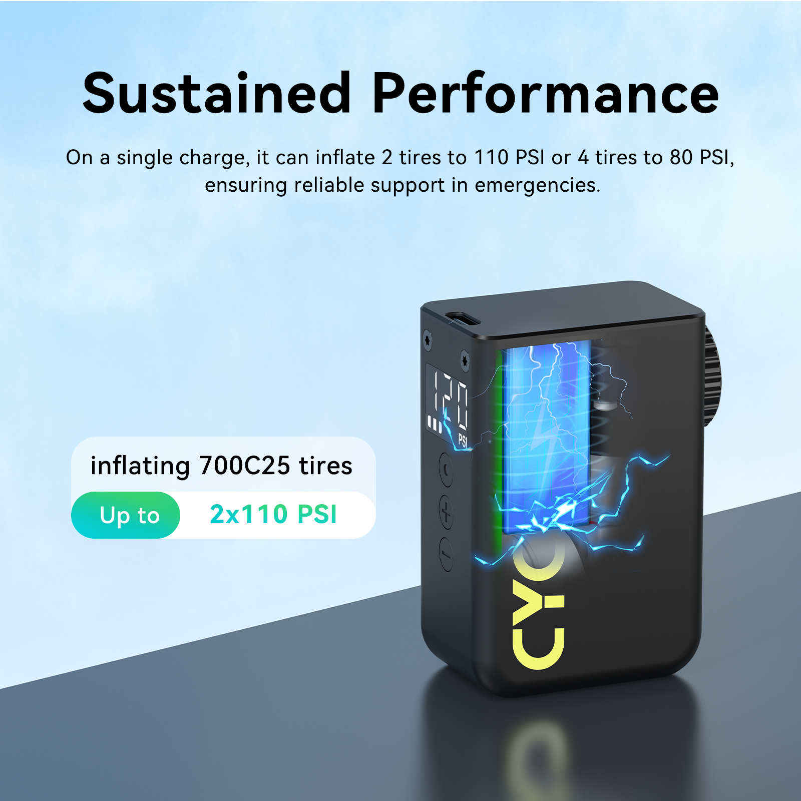 Tilbehør - Cykelpumper - Cycplus AS2 ULTRA Elektrisk cykelpumpe 87g