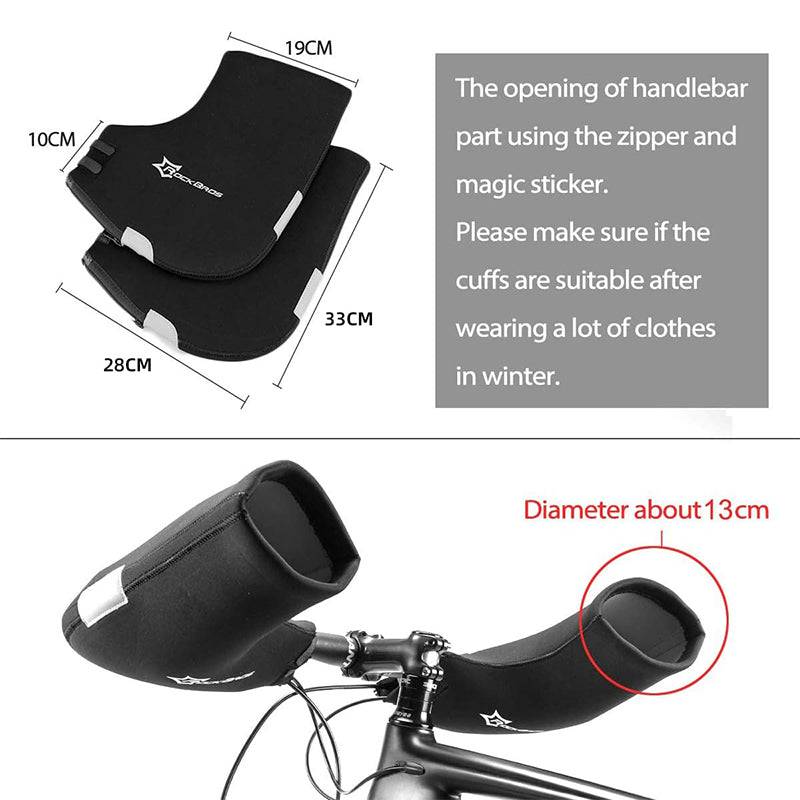 Beklædning - Cykelhandsker - RockBros Styrhandsker Neopren 6mm - Black