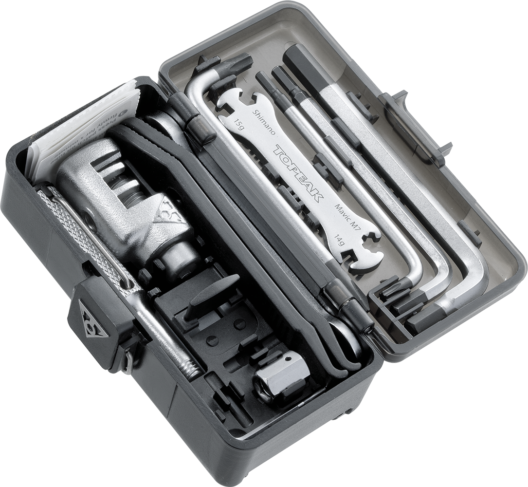 Tilbehør - Værktøj - Topeak Survival Gear Box Værktøjssæt 30 funktioner
