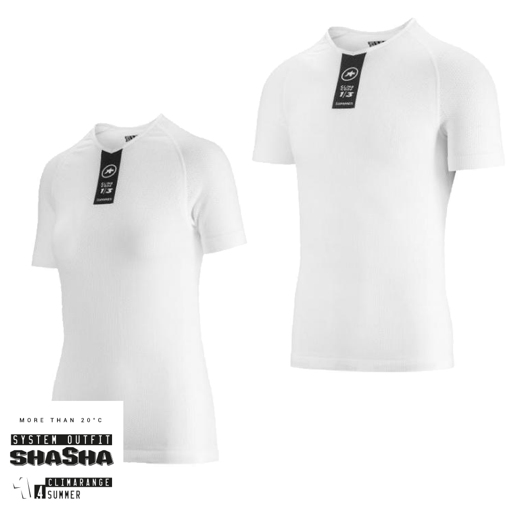 Beklædning - Baselayer / Undertøj - Assos Skinfoil ShortSleeve Summer Base Layer - Hvid